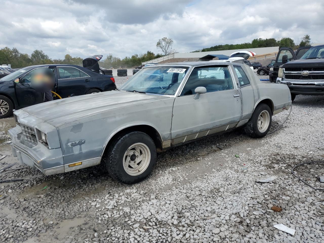 1985 Chevrolet Monte Carlo Silver vin: 1G1GZ37H8FR194081