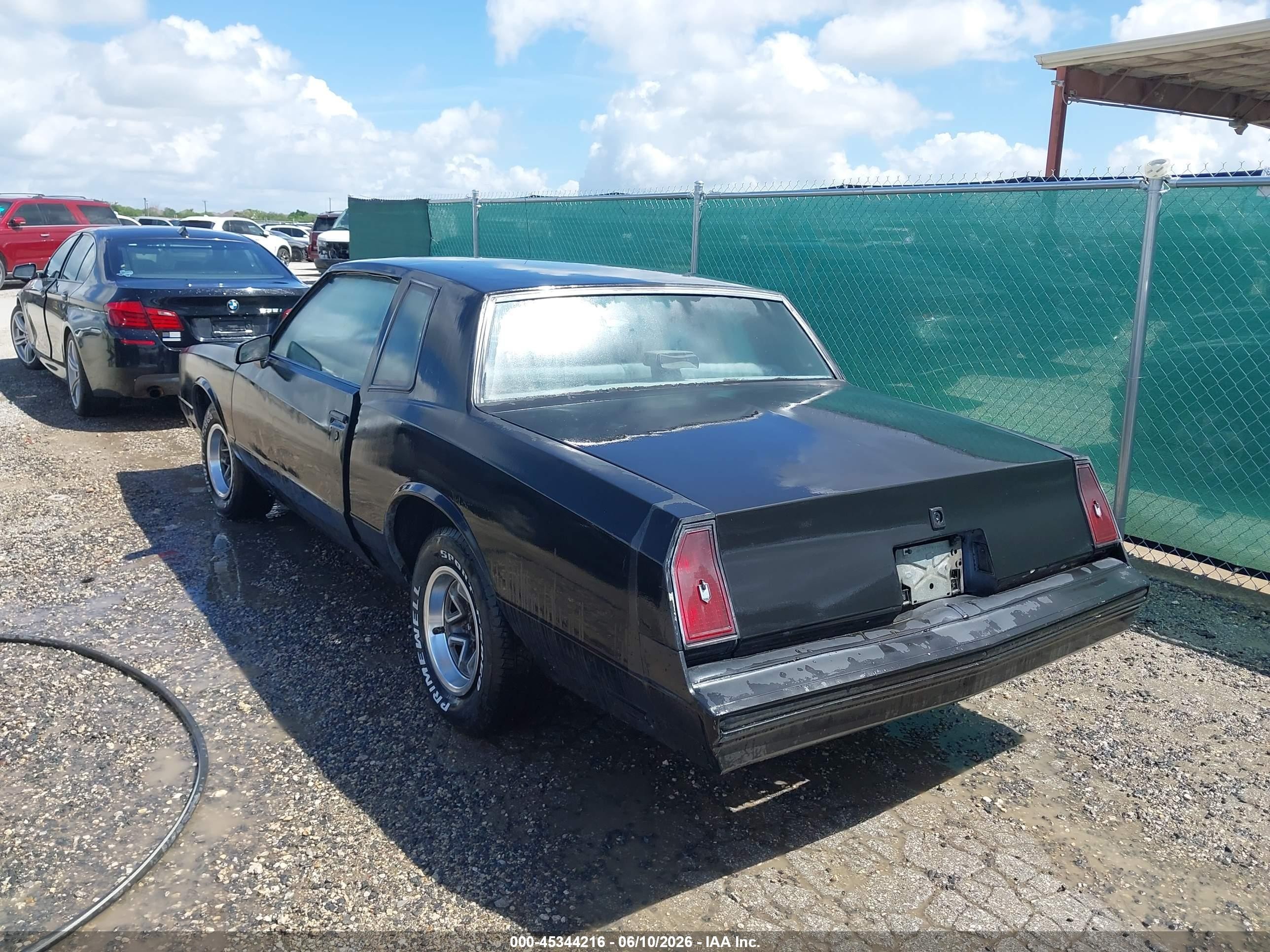 1986 Chevrolet Monte Carlo   Black vin: 1G1GZ37Z3GR126894