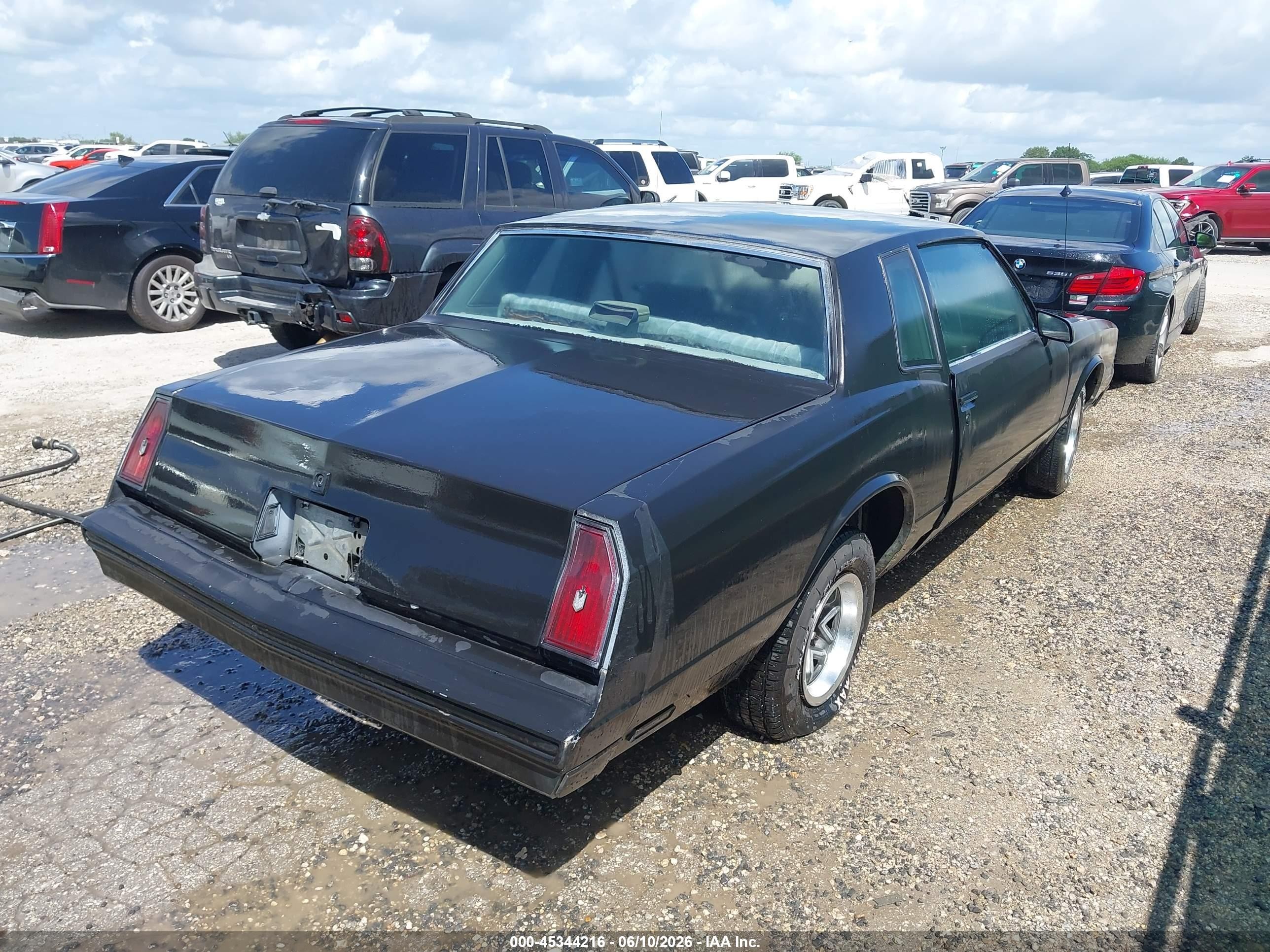 1986 Chevrolet Monte Carlo   Black vin: 1G1GZ37Z3GR126894