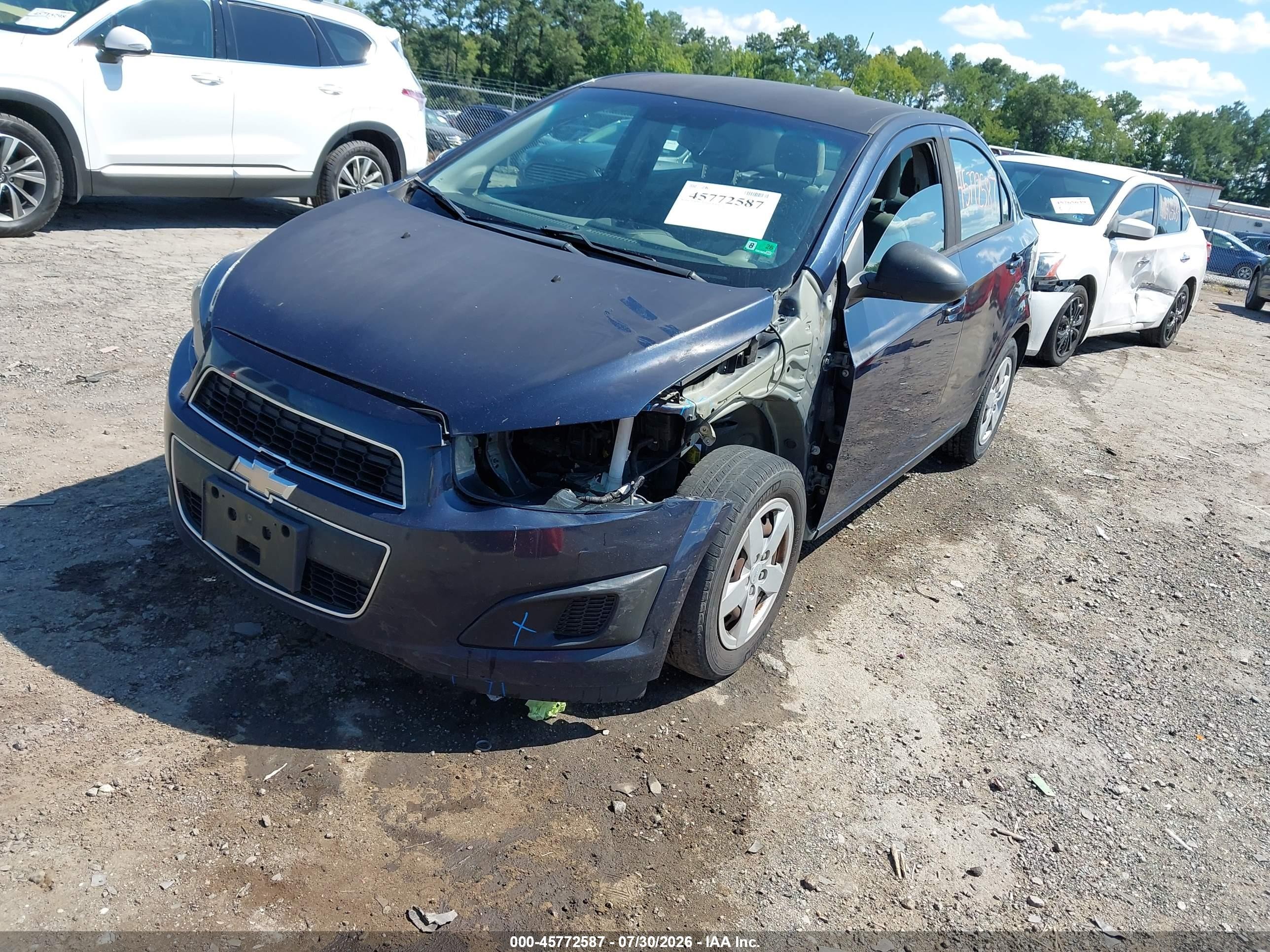 2015 Chevrolet Sonic Ls Auto Синий vin: 1G1JA5SG6F4176702