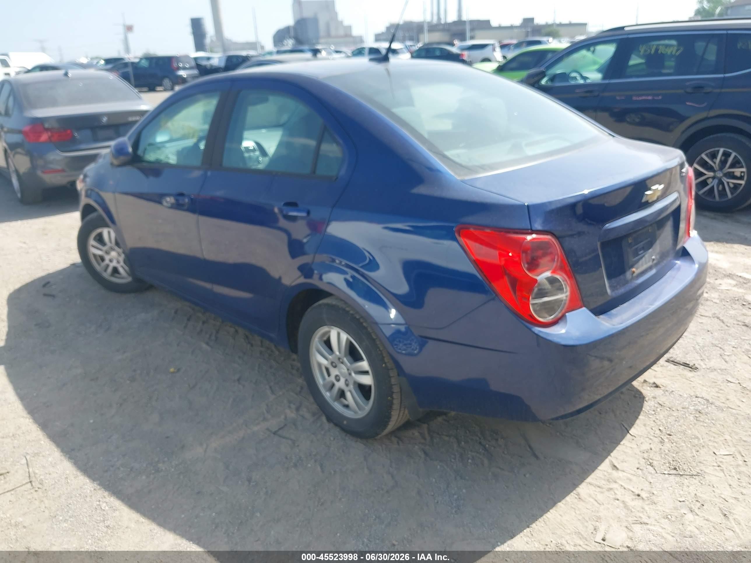 2012 Chevrolet Sonic 2ls Blue vin: 1G1JA5SH1C4216981