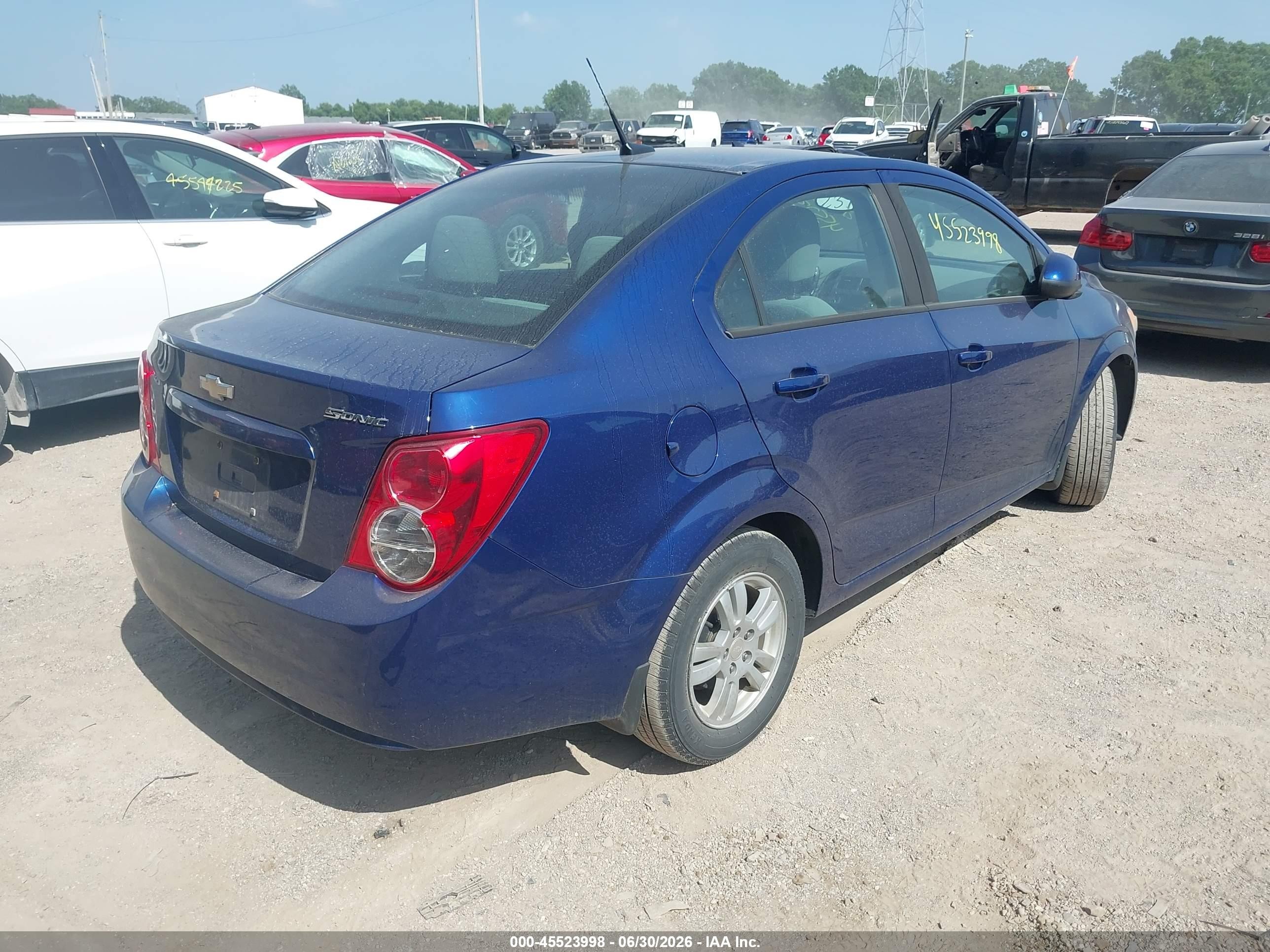 2012 Chevrolet Sonic 2ls Blue vin: 1G1JA5SH1C4216981