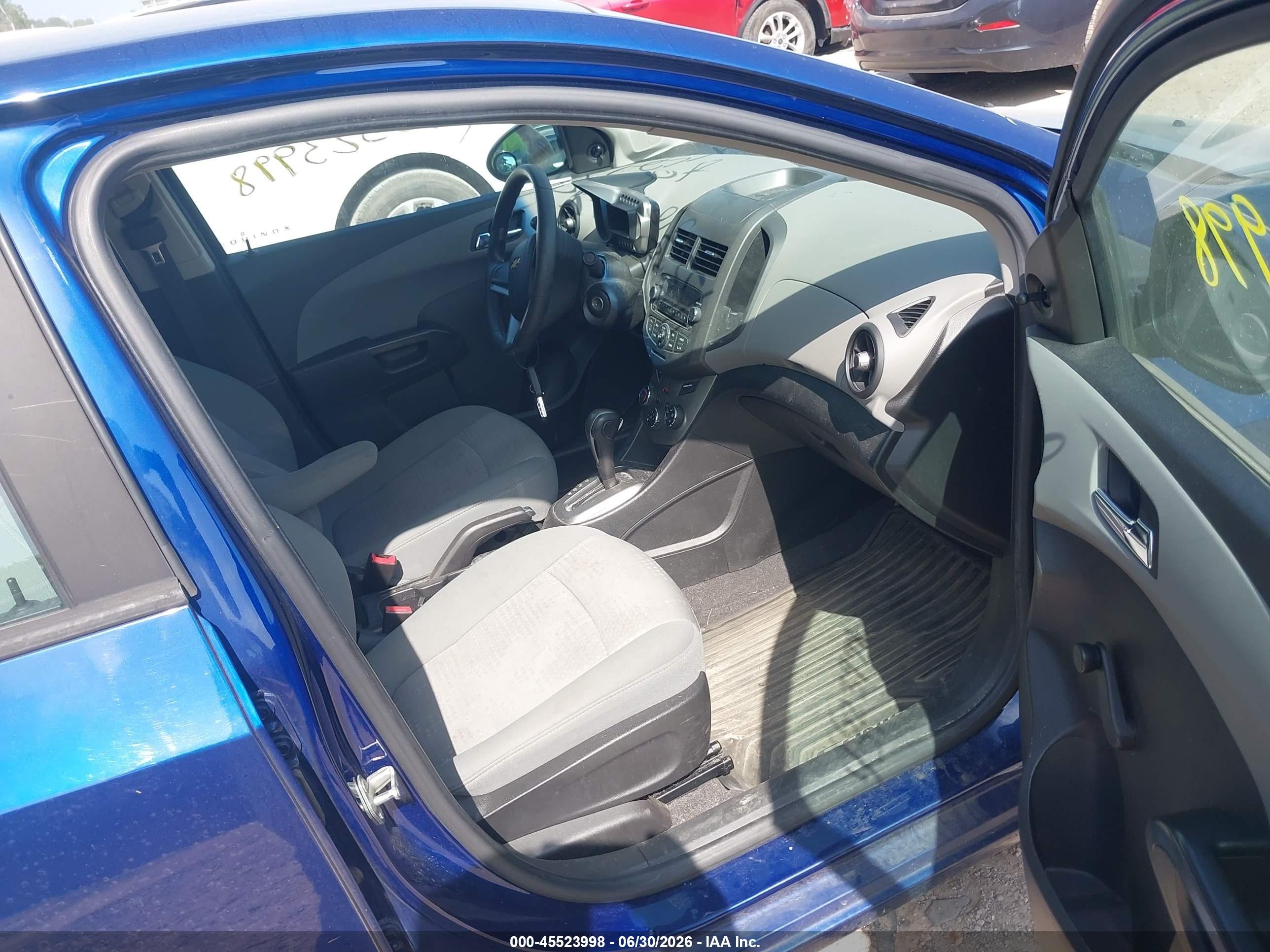 2012 Chevrolet Sonic 2ls Blue vin: 1G1JA5SH1C4216981