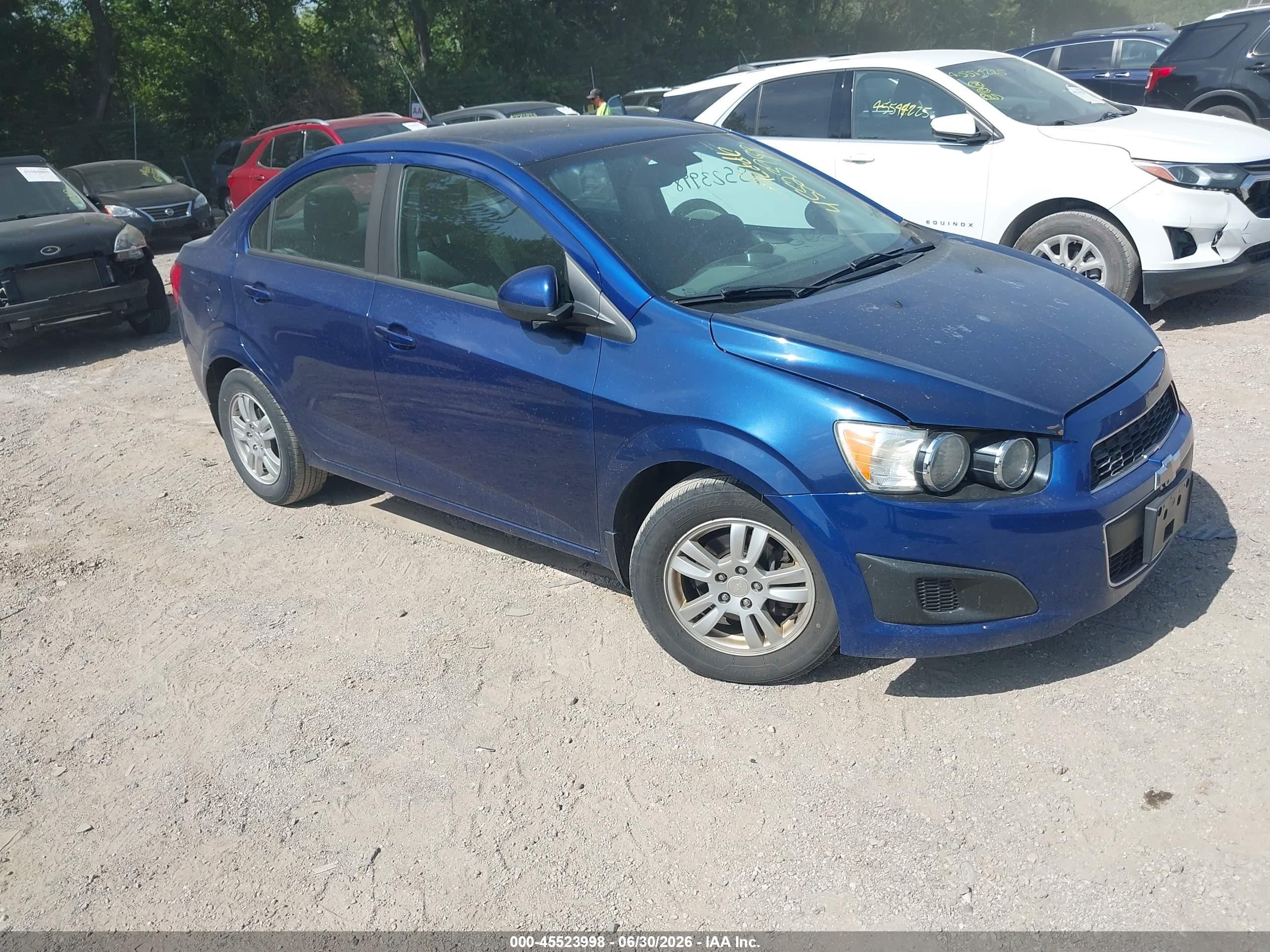 2012 Chevrolet Sonic 2ls Blue vin: 1G1JA5SH1C4216981