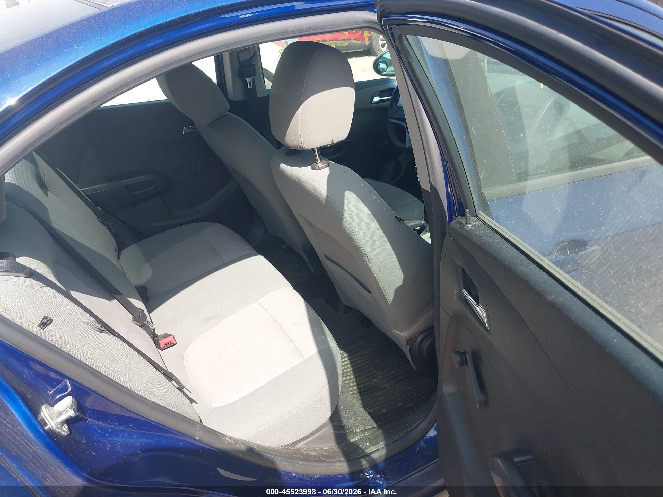 2012 Chevrolet Sonic 2ls Blue vin: 1G1JA5SH1C4216981