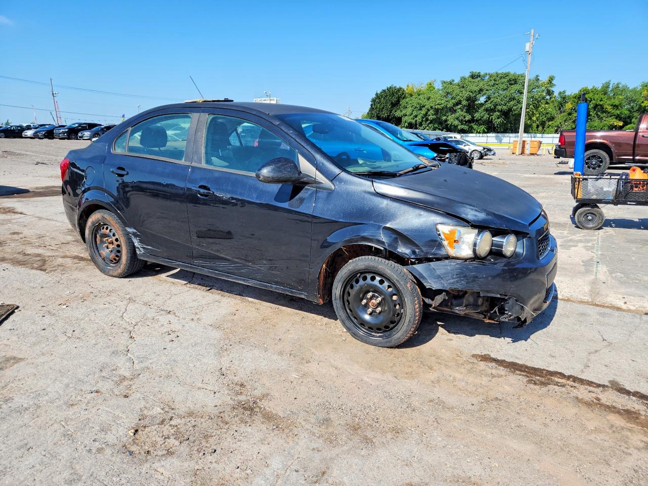 2015 Chevrolet Sonic Ls Black vin: 1G1JA5SH1F4131319