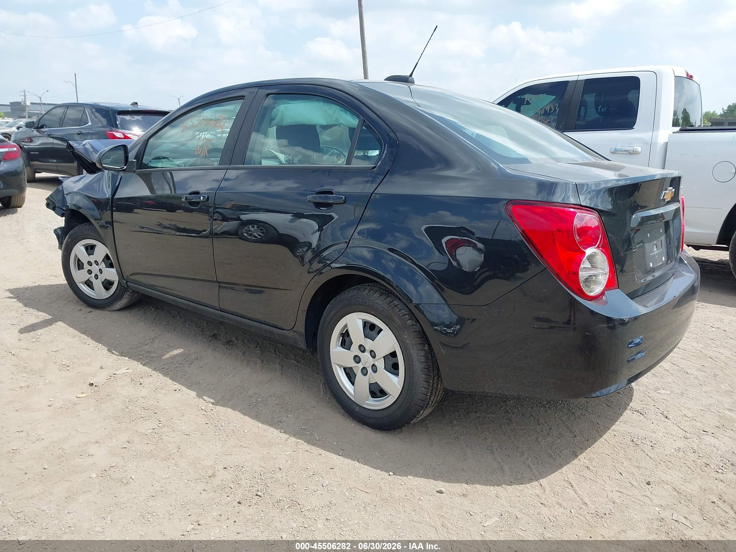 2015 Chevrolet Sonic Ls Auto Black vin: 1G1JA5SH1F4152879