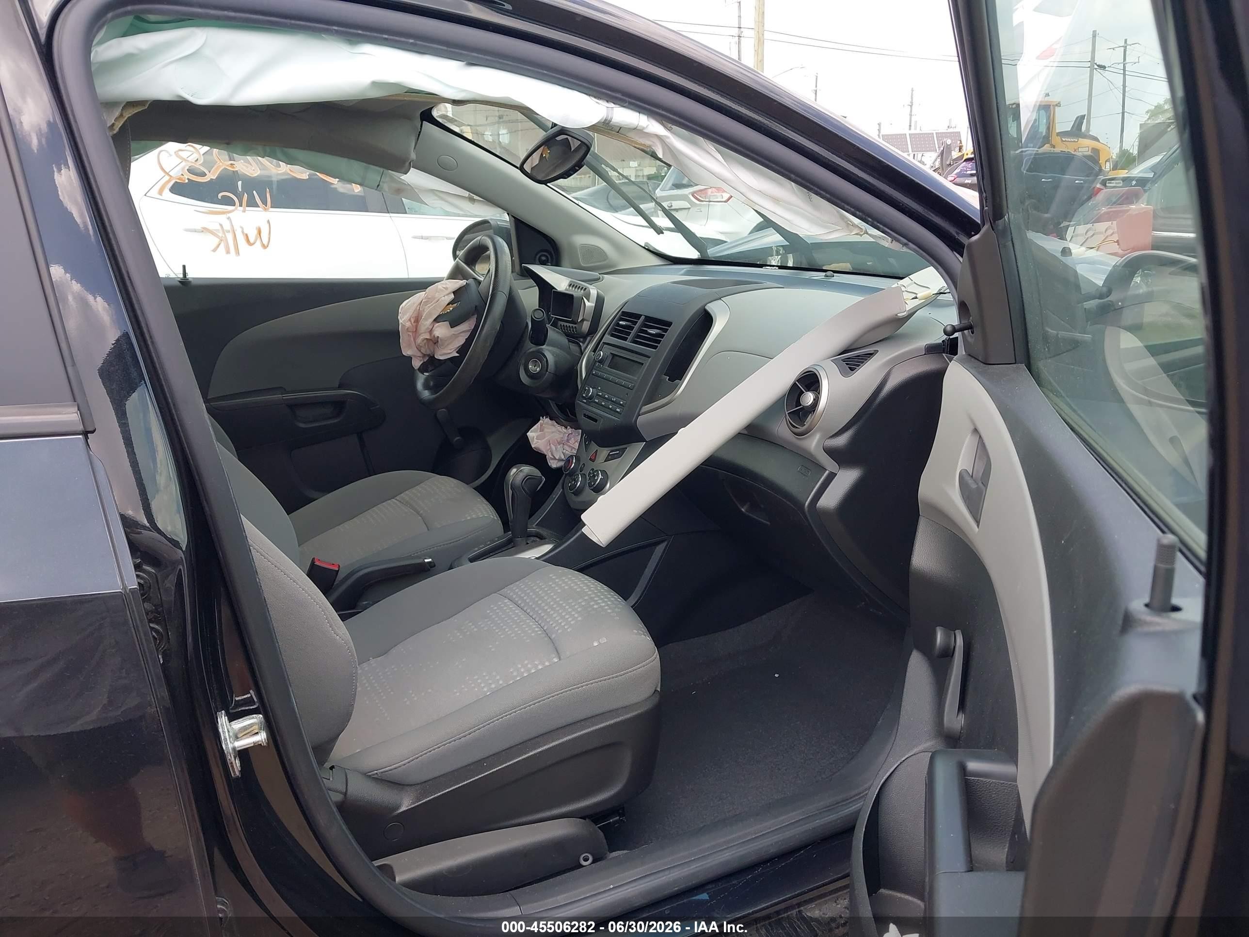 2015 Chevrolet Sonic Ls Auto Black vin: 1G1JA5SH1F4152879