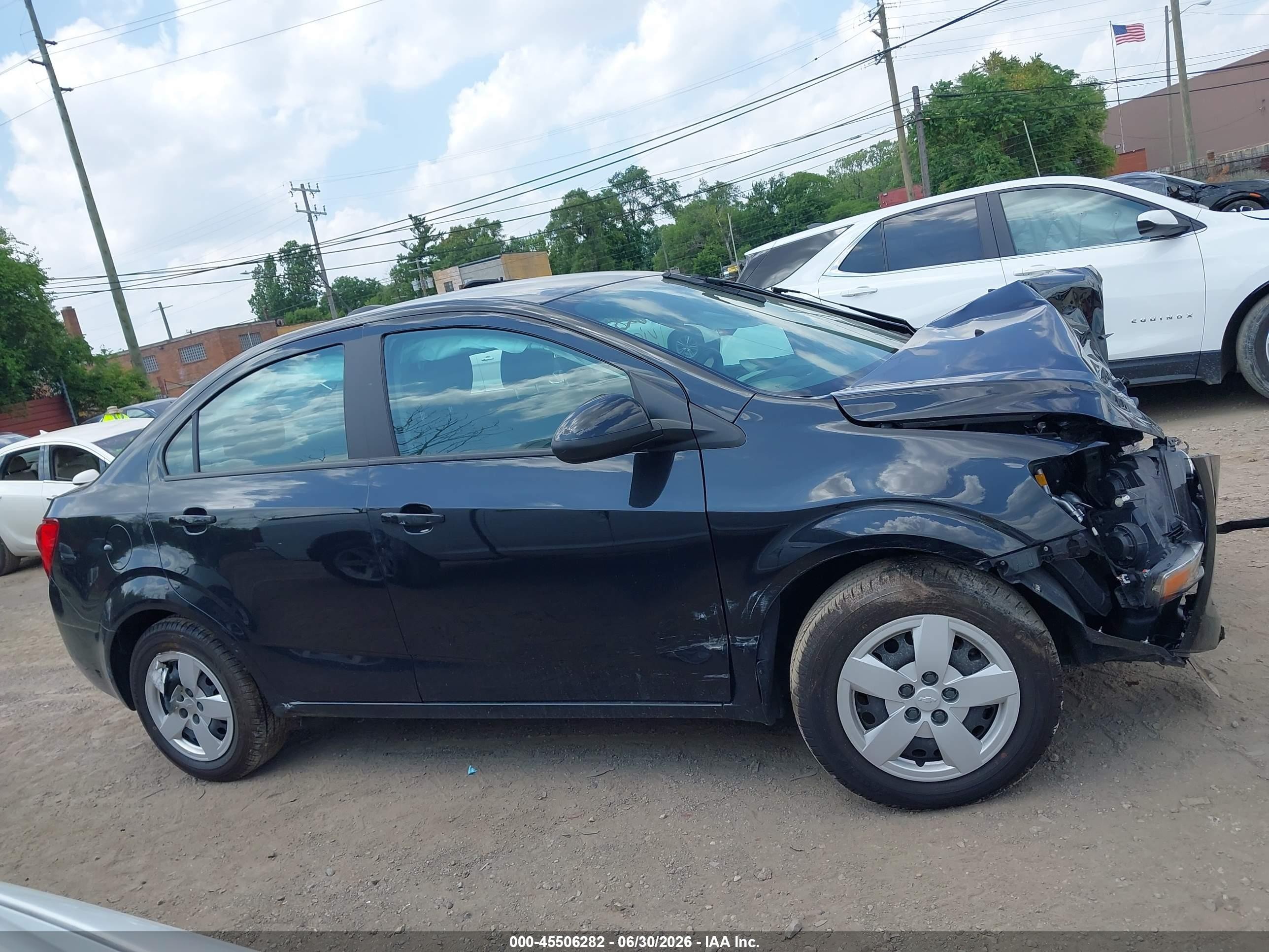 2015 Chevrolet Sonic Ls Auto Black vin: 1G1JA5SH1F4152879