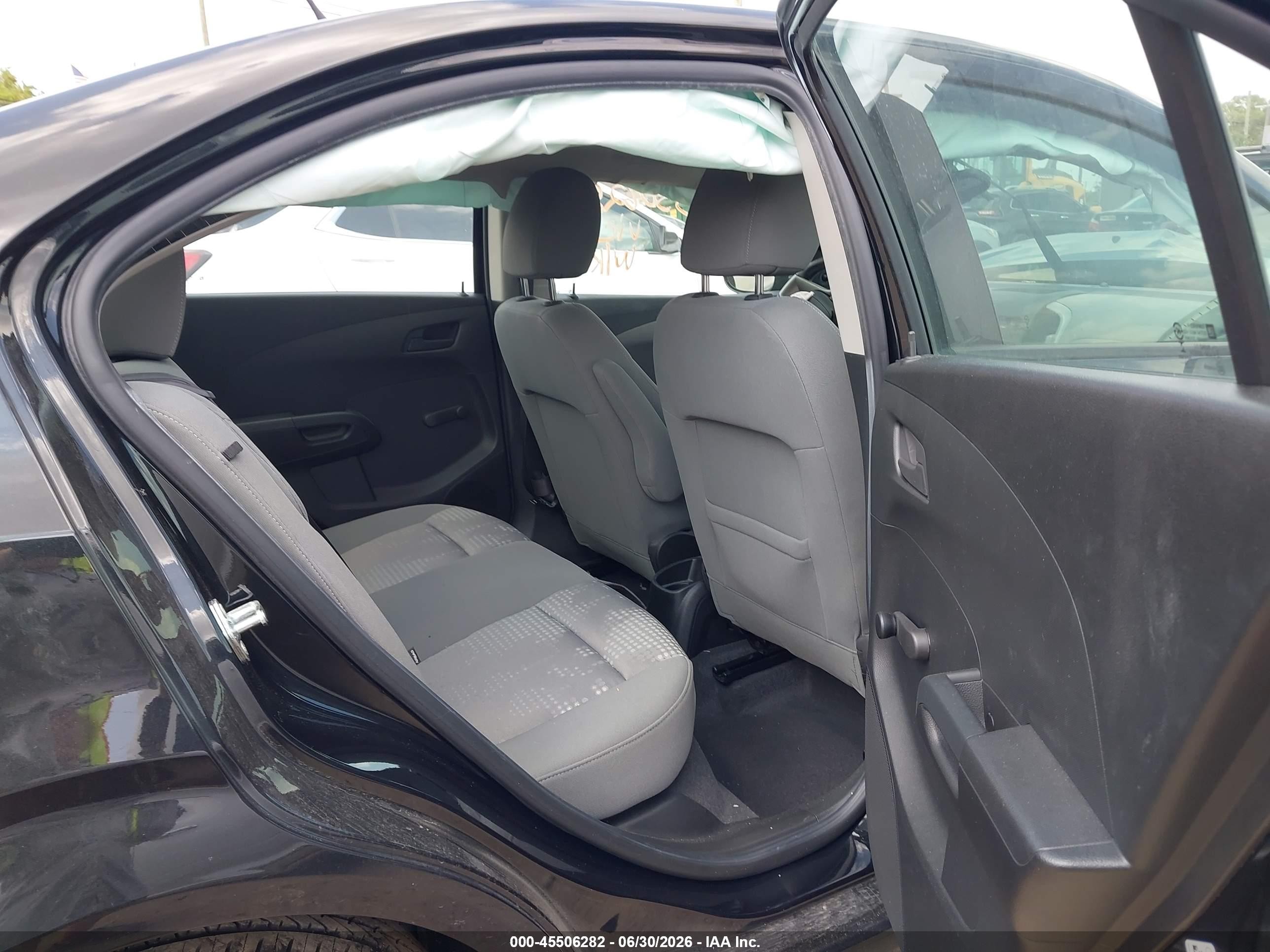 2015 Chevrolet Sonic Ls Auto Black vin: 1G1JA5SH1F4152879