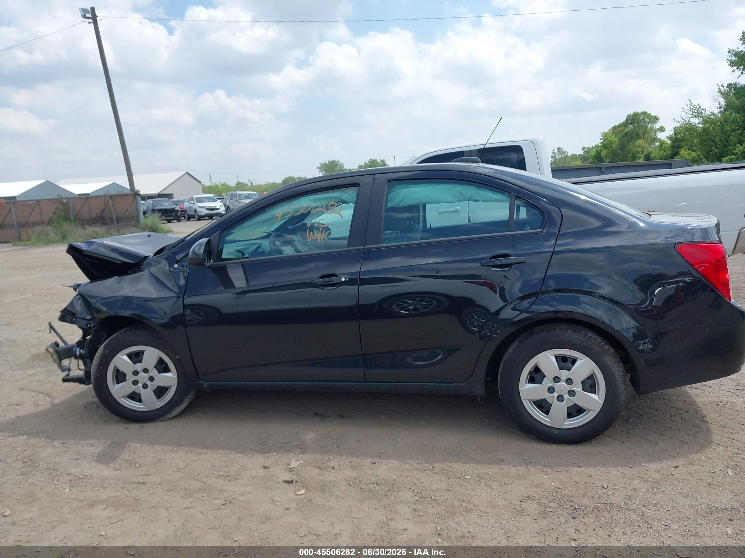2015 Chevrolet Sonic Ls Auto Black vin: 1G1JA5SH1F4152879