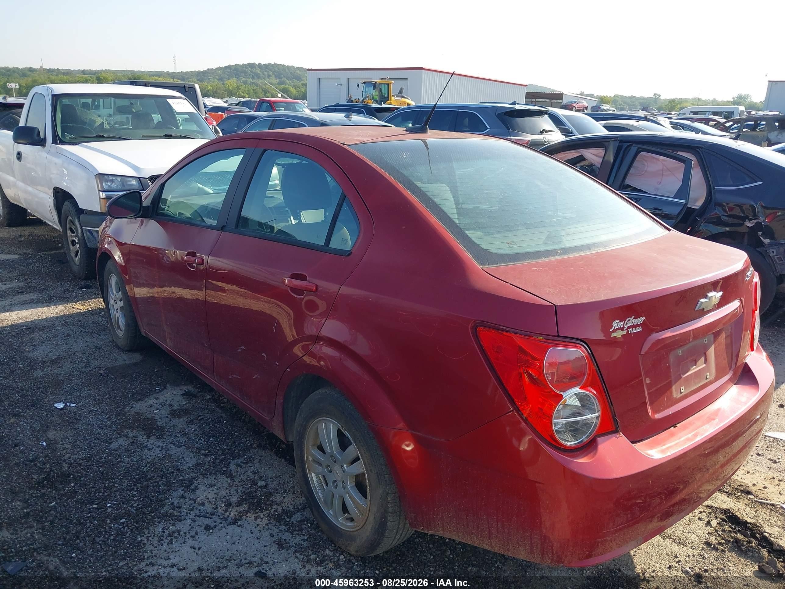 2012 Chevrolet Sonic 2ls Red vin: 1G1JA5SH2C4108935