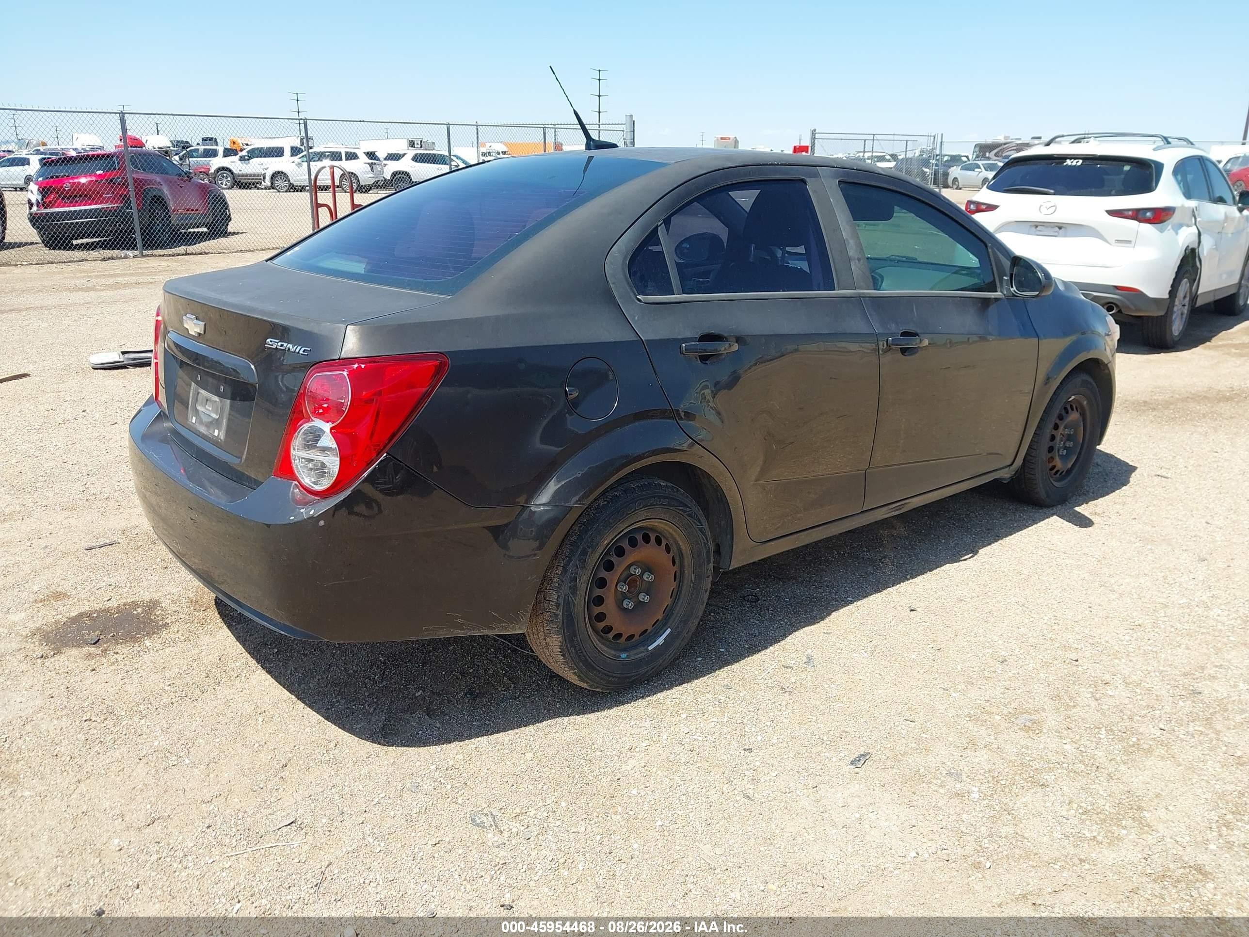 2013 Chevrolet Sonic Ls Auto Black vin: 1G1JA5SH3D4247067