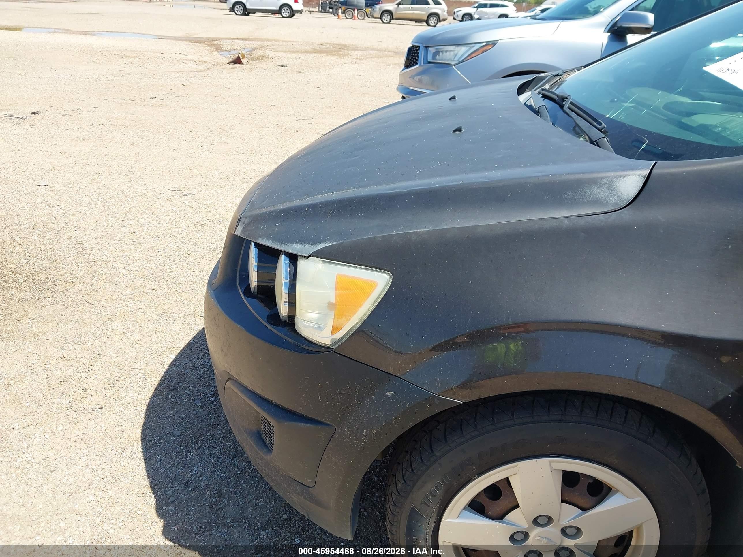 2013 Chevrolet Sonic Ls Auto Black vin: 1G1JA5SH3D4247067