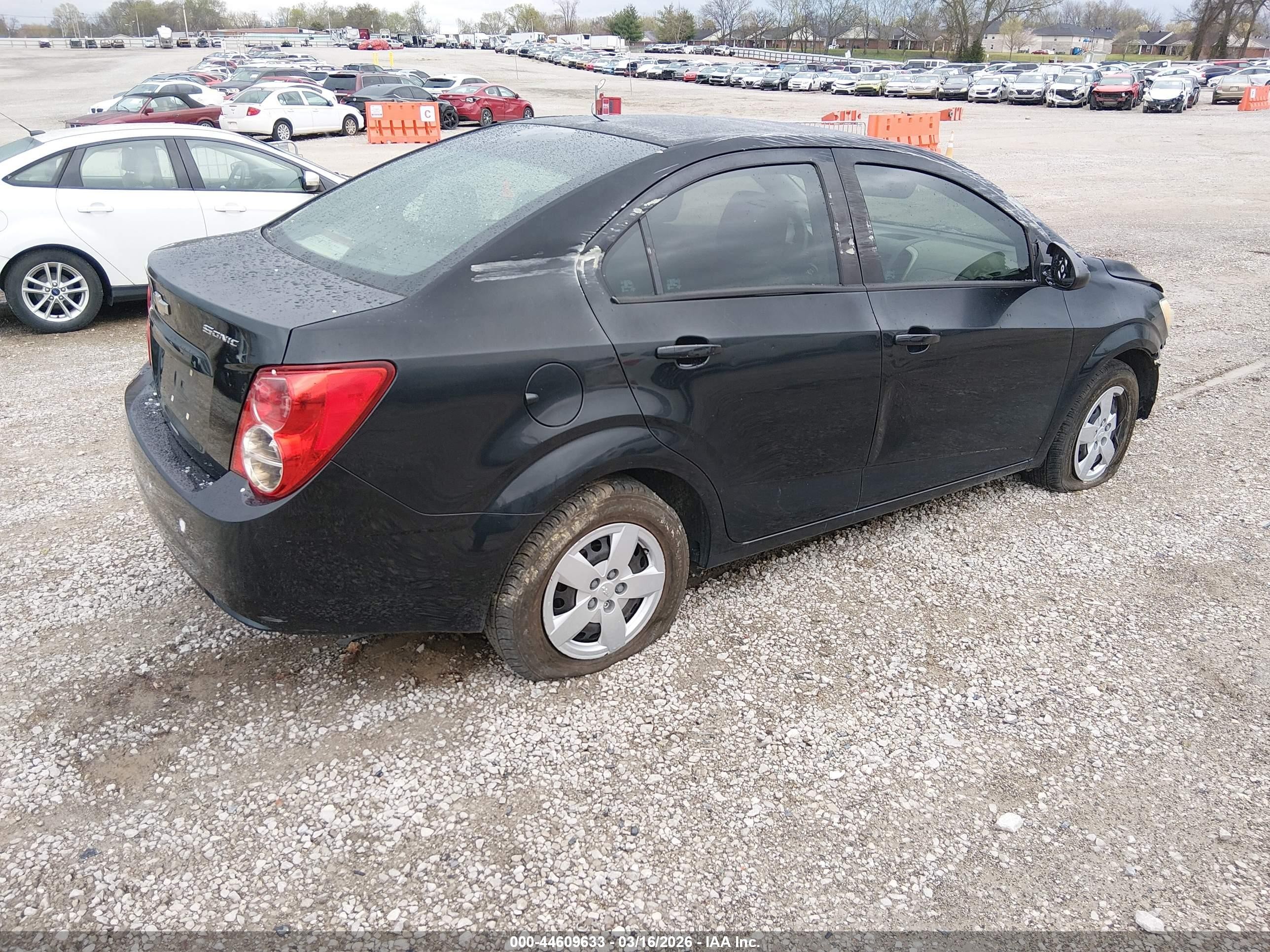 2015 Chevrolet Sonic Ls Auto Black vin: 1G1JA5SH3F4215433
