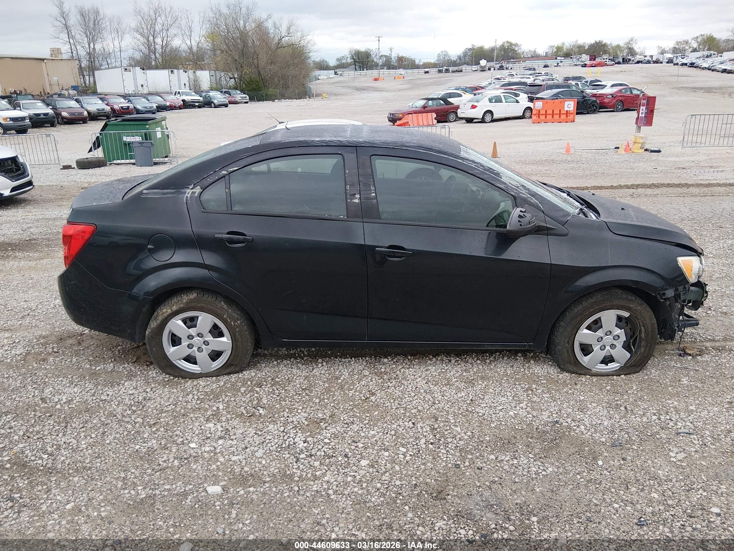 2015 Chevrolet Sonic Ls Auto Black vin: 1G1JA5SH3F4215433