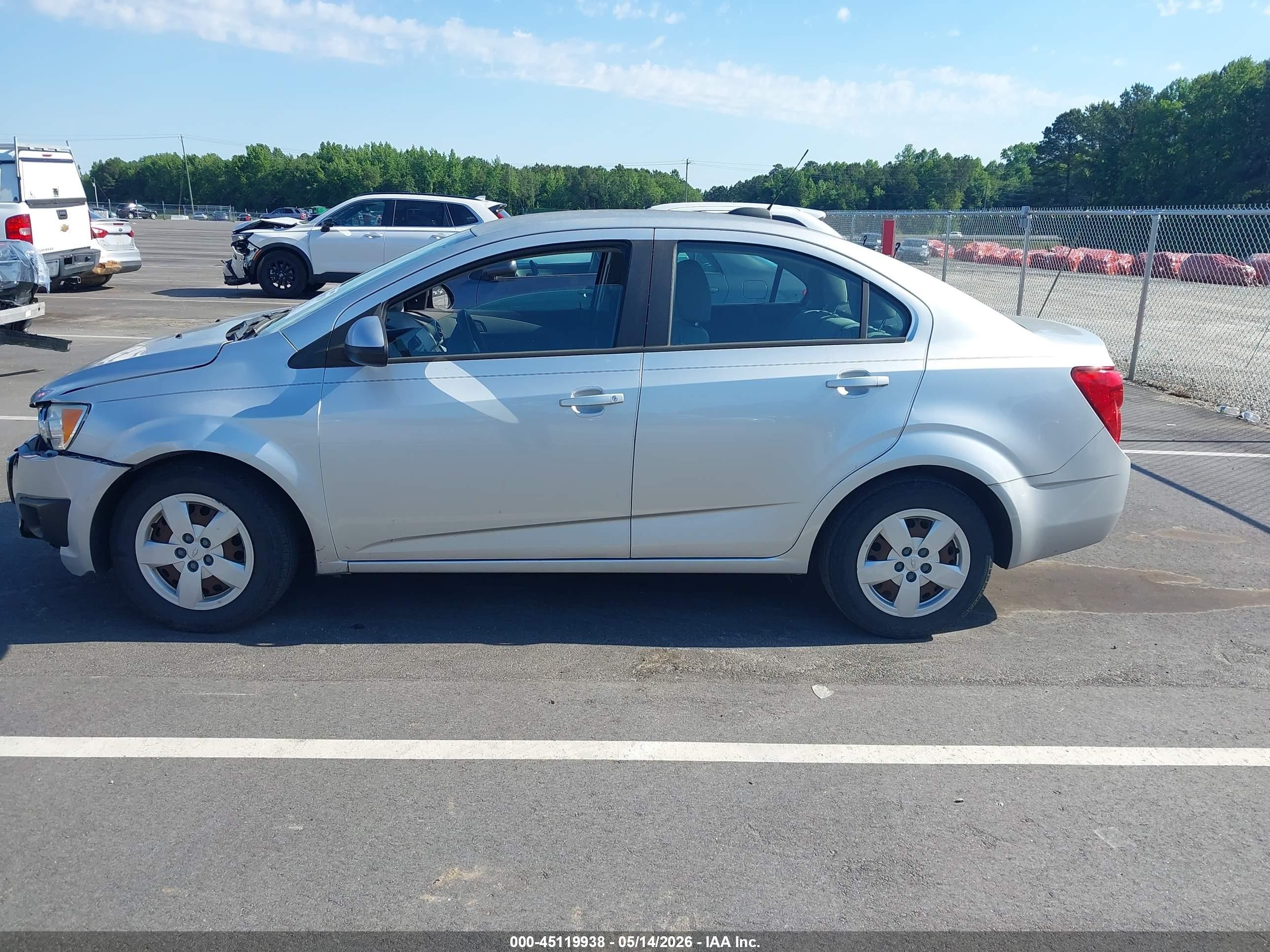 2015 Chevrolet Sonic Ls Auto Gray vin: 1G1JA5SH3F4216890
