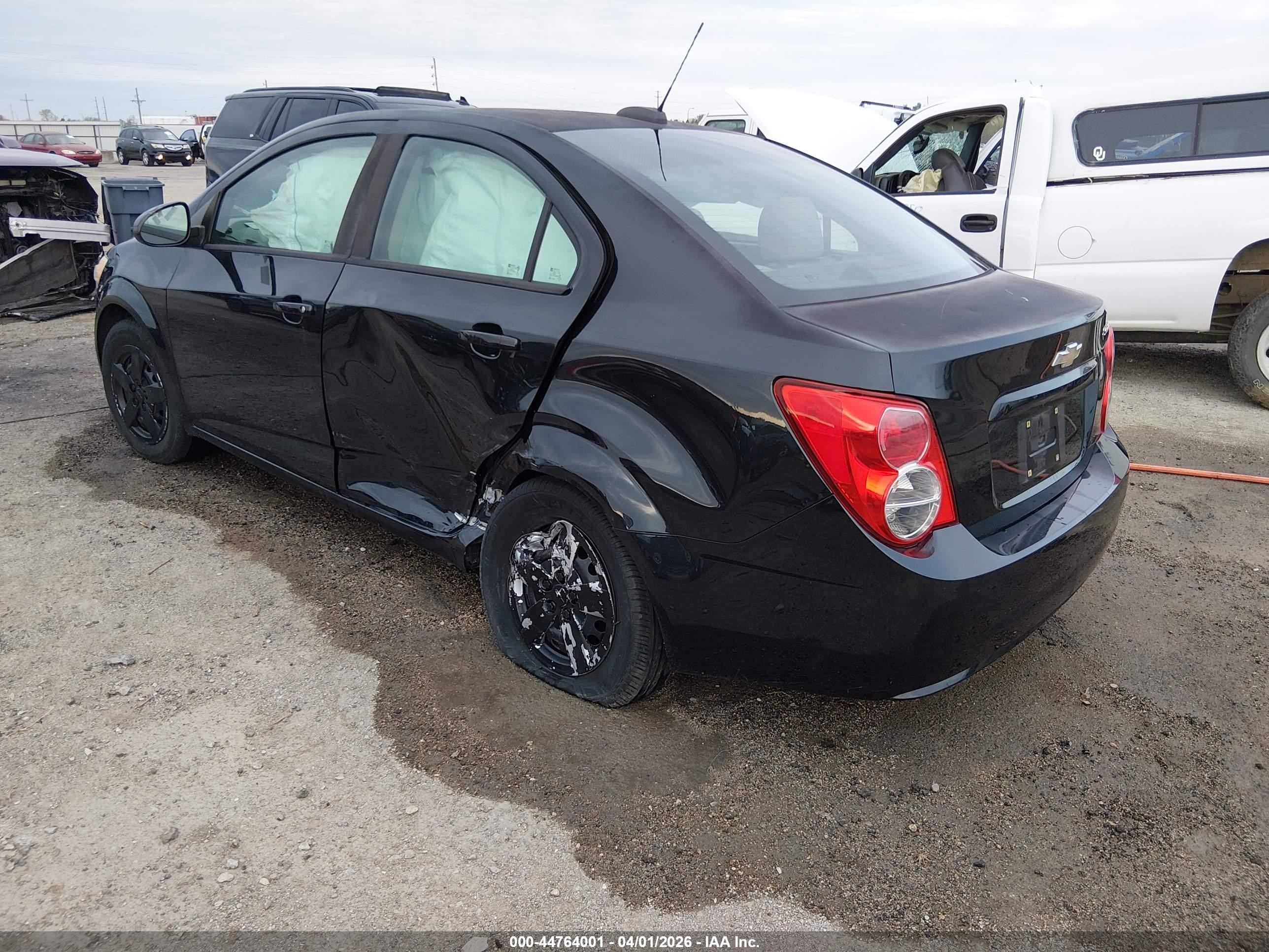 2015 Chevrolet Sonic Ls Auto Black vin: 1G1JA5SH4F4142279