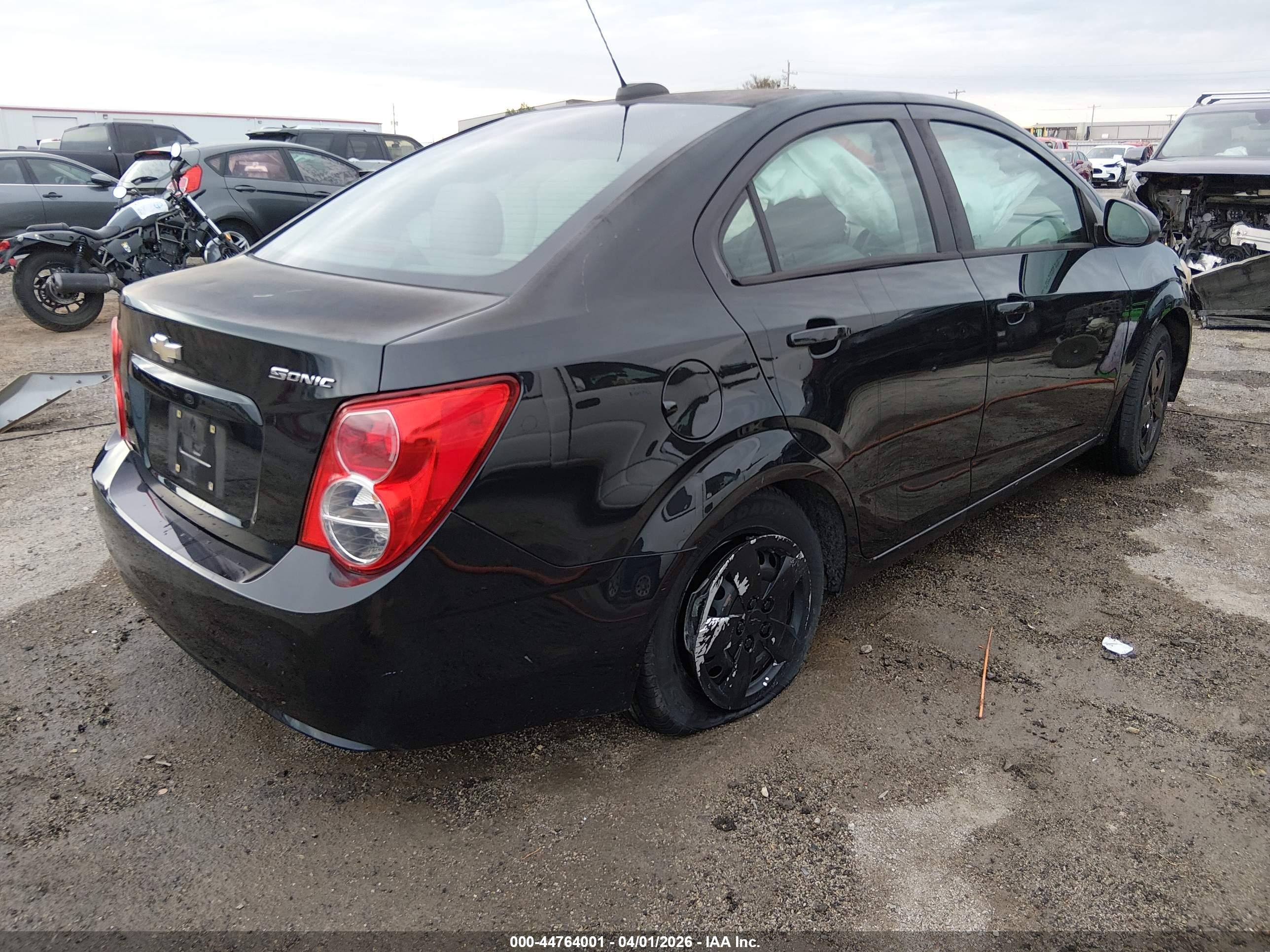 2015 Chevrolet Sonic Ls Auto Black vin: 1G1JA5SH4F4142279