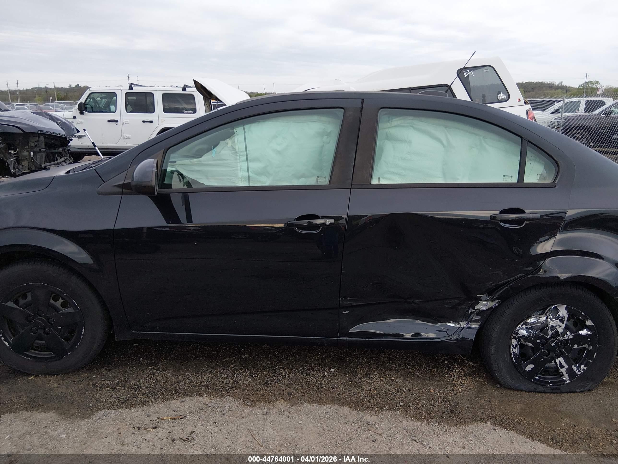 2015 Chevrolet Sonic Ls Auto Black vin: 1G1JA5SH4F4142279