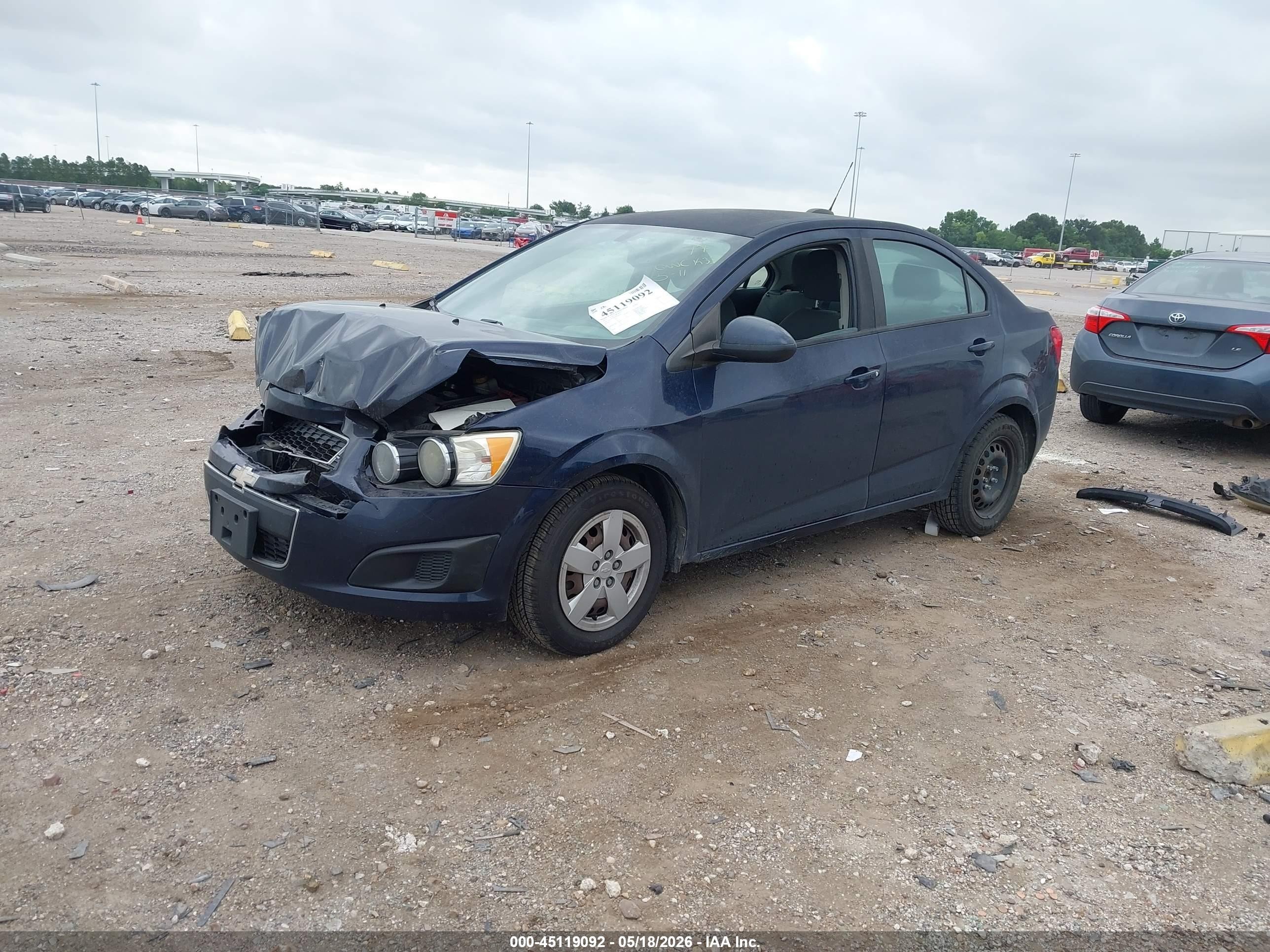 2015 Chevrolet Sonic Ls Auto Blue vin: 1G1JA5SH4F4181650