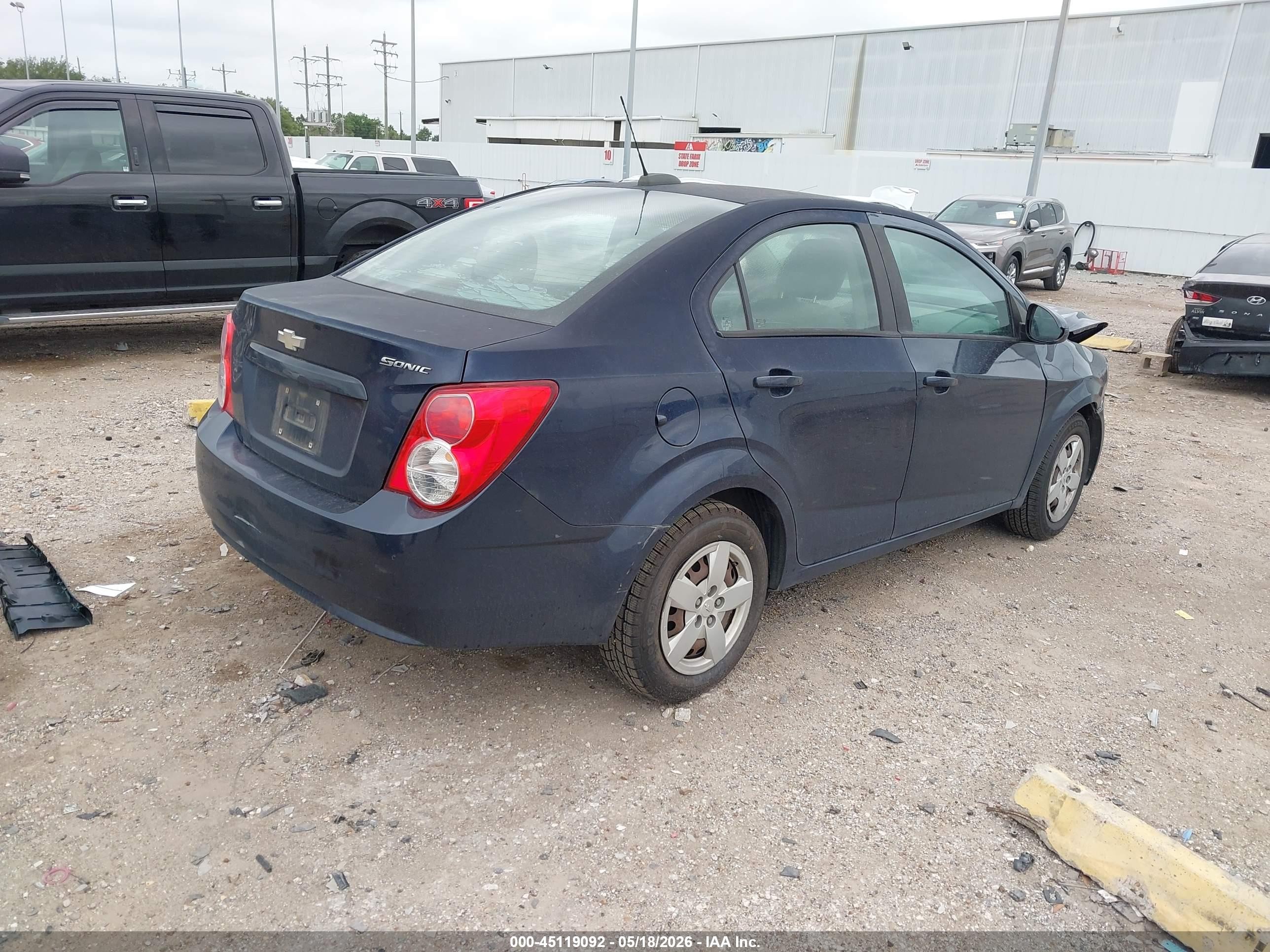 2015 Chevrolet Sonic Ls Auto Blue vin: 1G1JA5SH4F4181650
