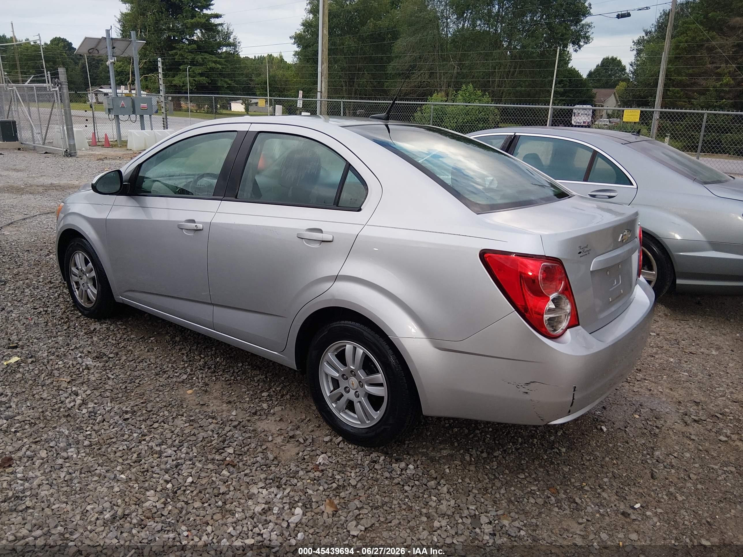2012 Chevrolet Sonic 2ls Silver vin: 1G1JA5SH5C4114681