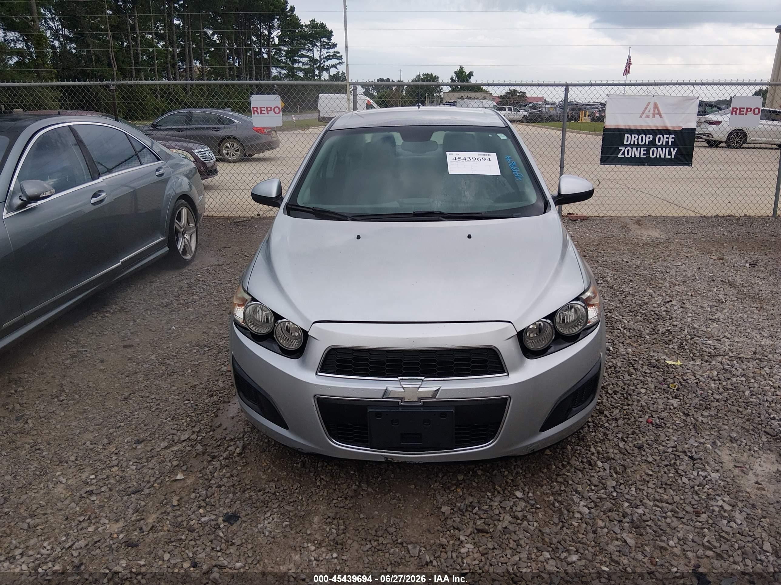2012 Chevrolet Sonic 2ls Silver vin: 1G1JA5SH5C4114681