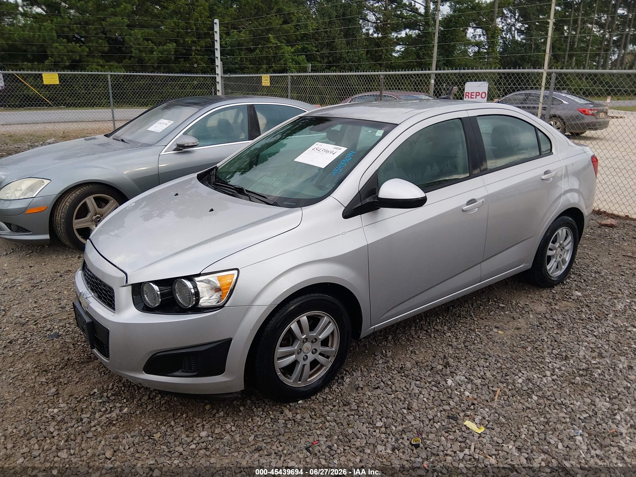 2012 Chevrolet Sonic 2ls Silver vin: 1G1JA5SH5C4114681