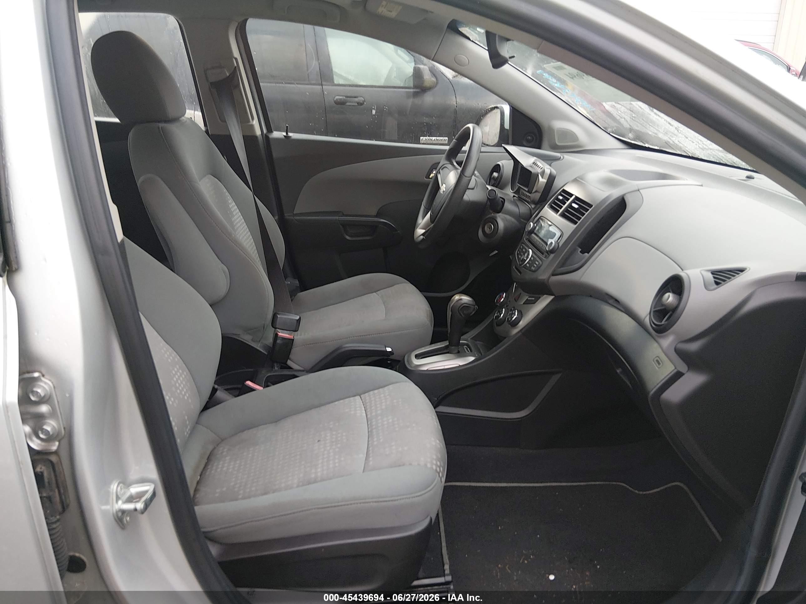 2012 Chevrolet Sonic 2ls Silver vin: 1G1JA5SH5C4114681