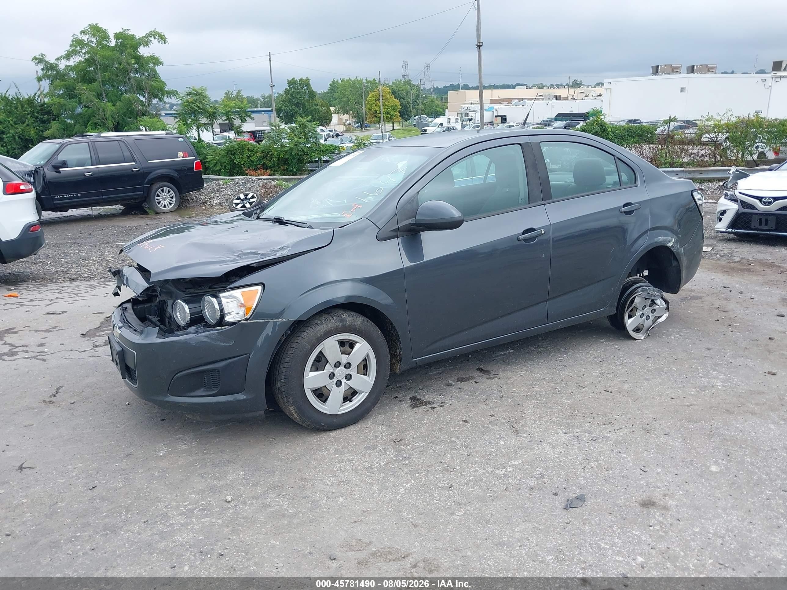 2013 Chevrolet Sonic Ls Auto Gray vin: 1G1JA5SH5D4121647
