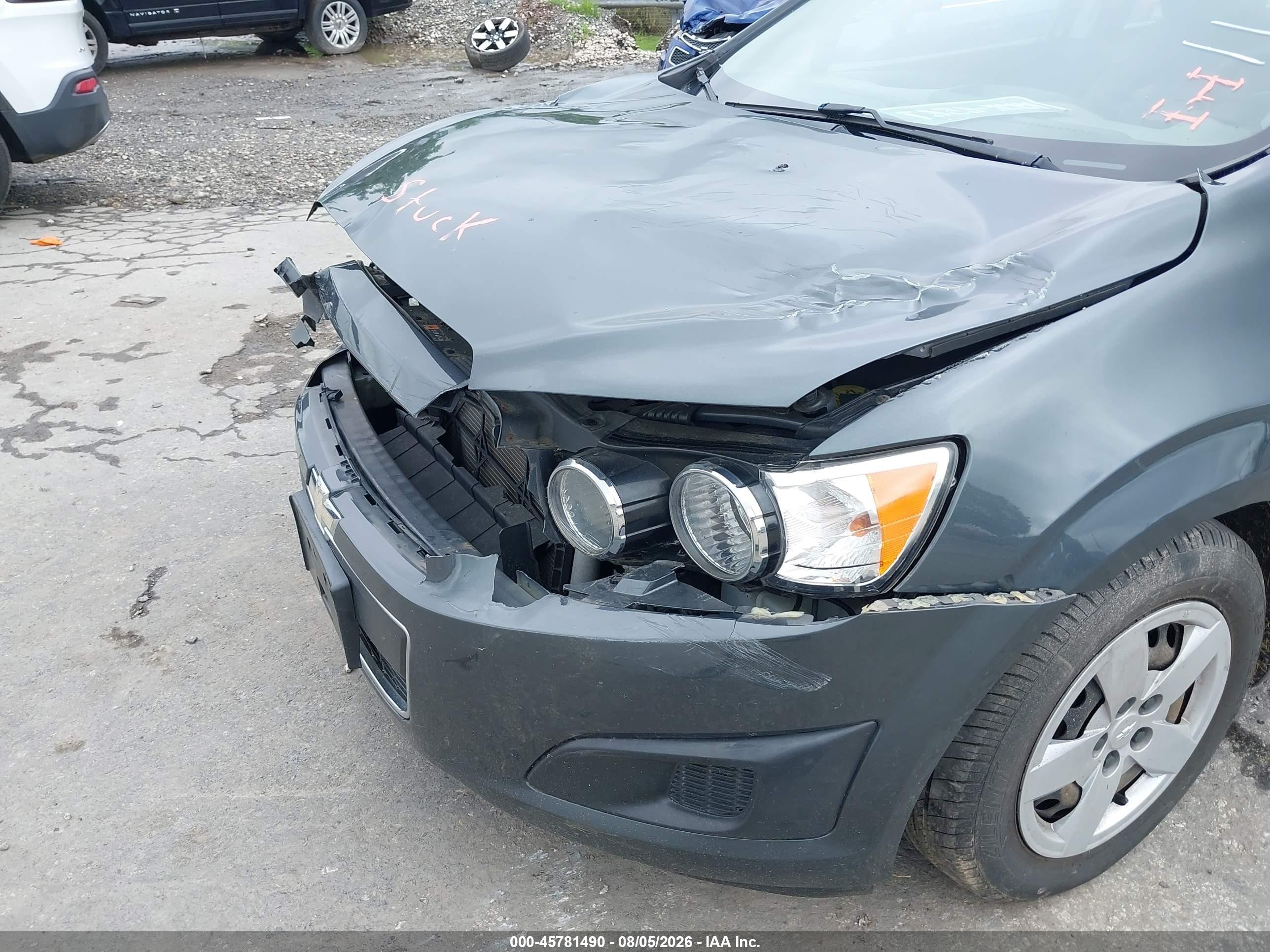 2013 Chevrolet Sonic Ls Auto Gray vin: 1G1JA5SH5D4121647
