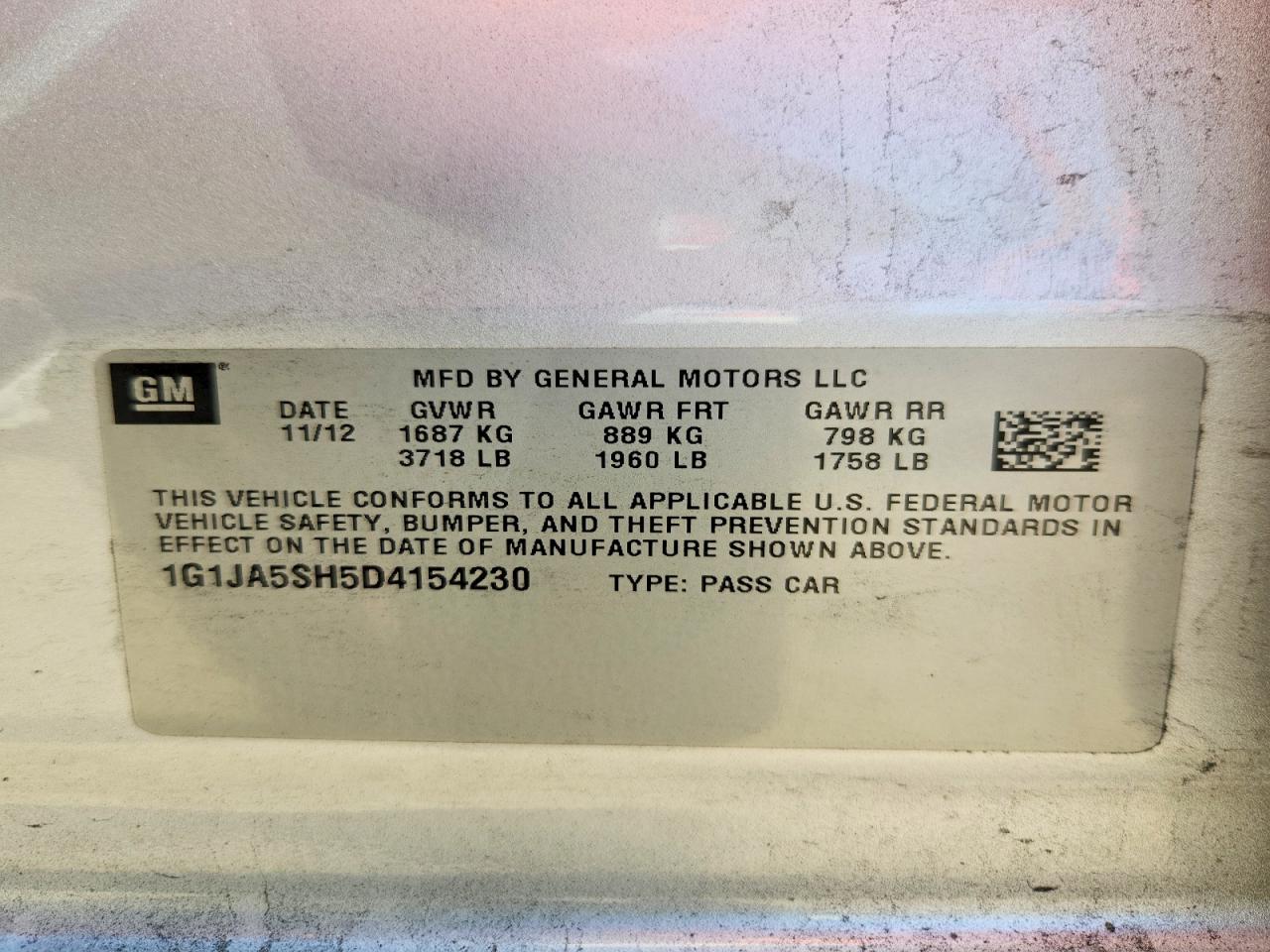 2013 Chevrolet Sonic Ls Серебряный vin: 1G1JA5SH5D4154230