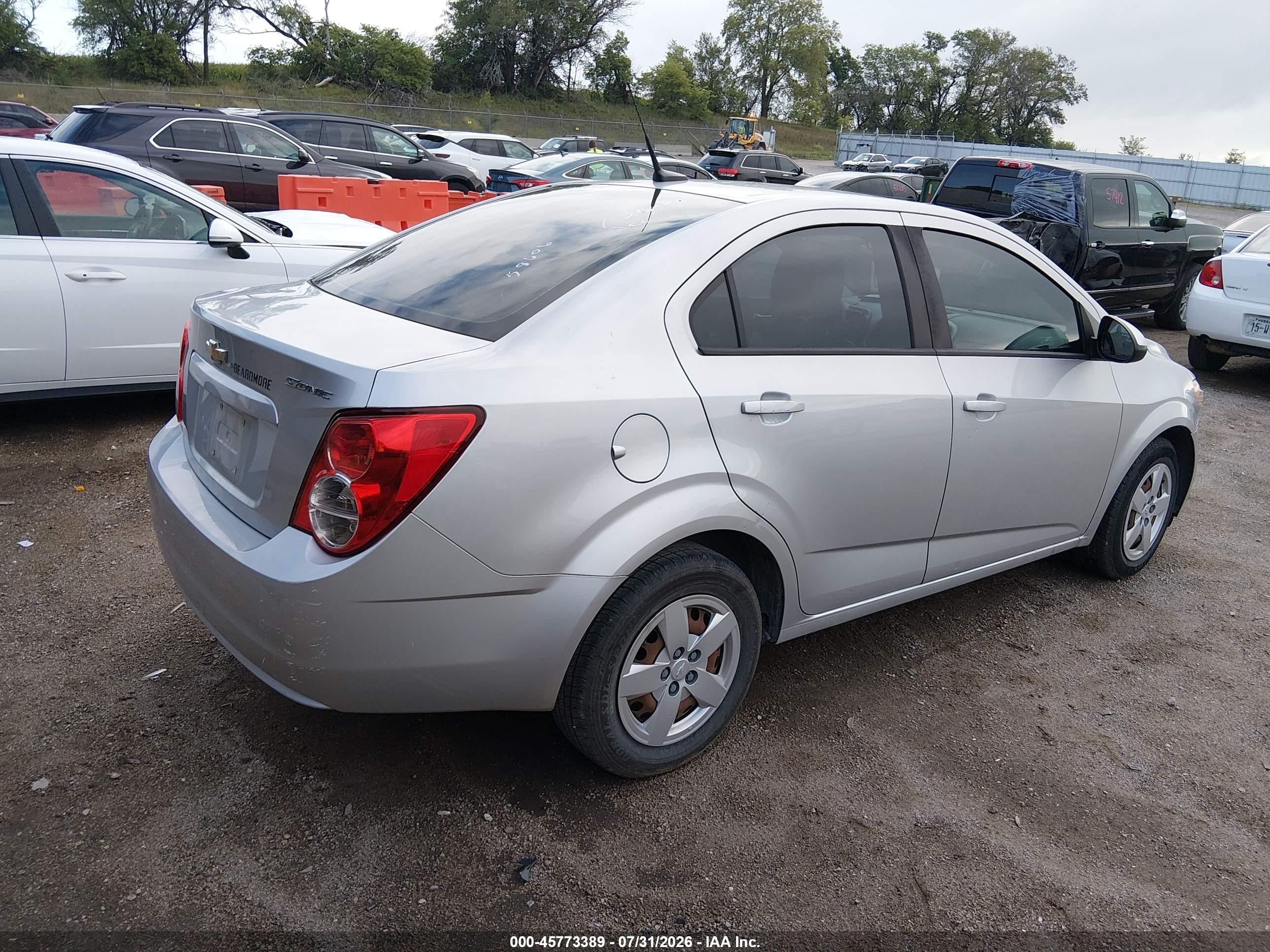 2014 Chevrolet Sonic Ls Auto Silver vin: 1G1JA5SH5E4168369