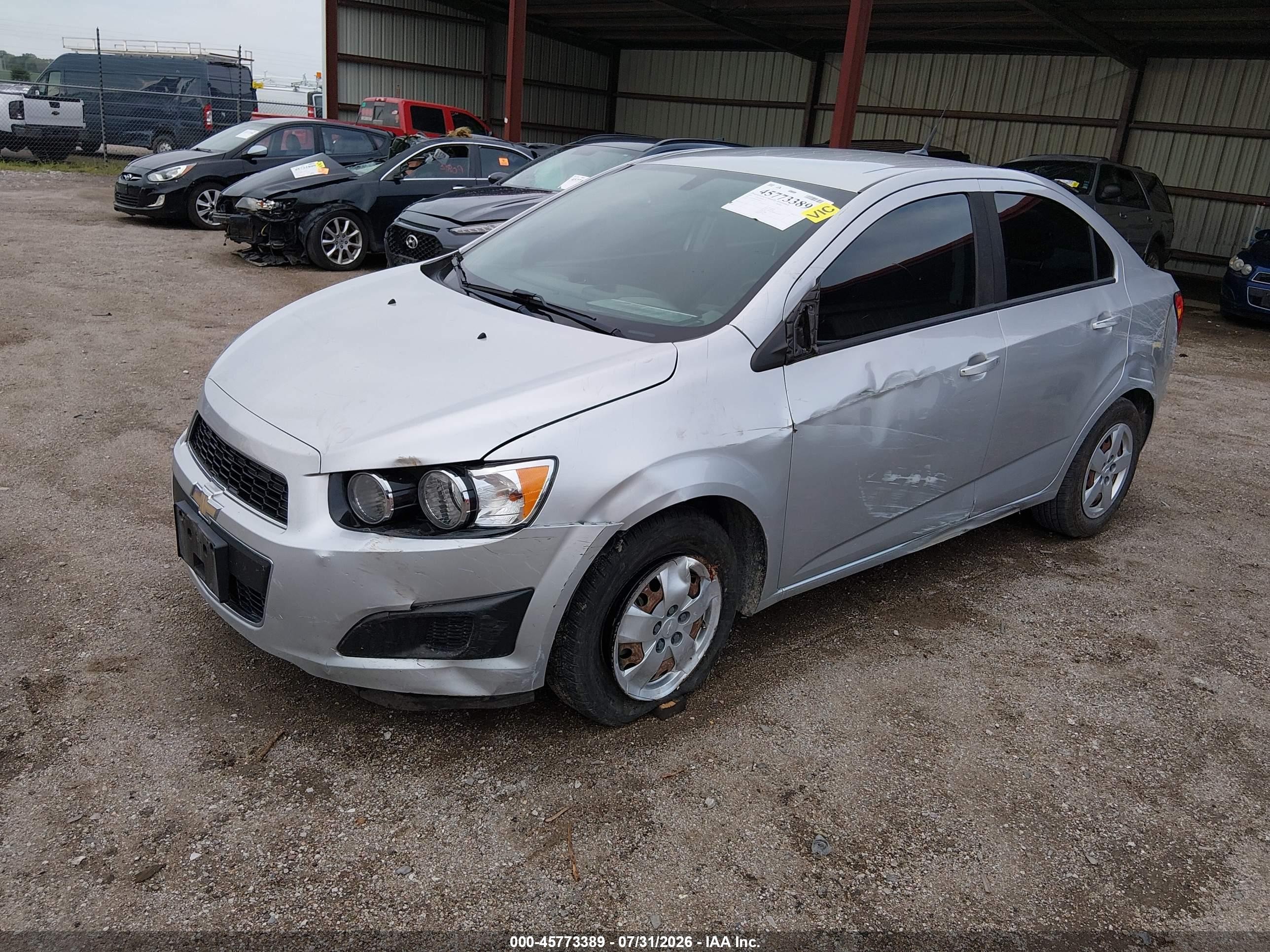 2014 Chevrolet Sonic Ls Auto Silver vin: 1G1JA5SH5E4168369