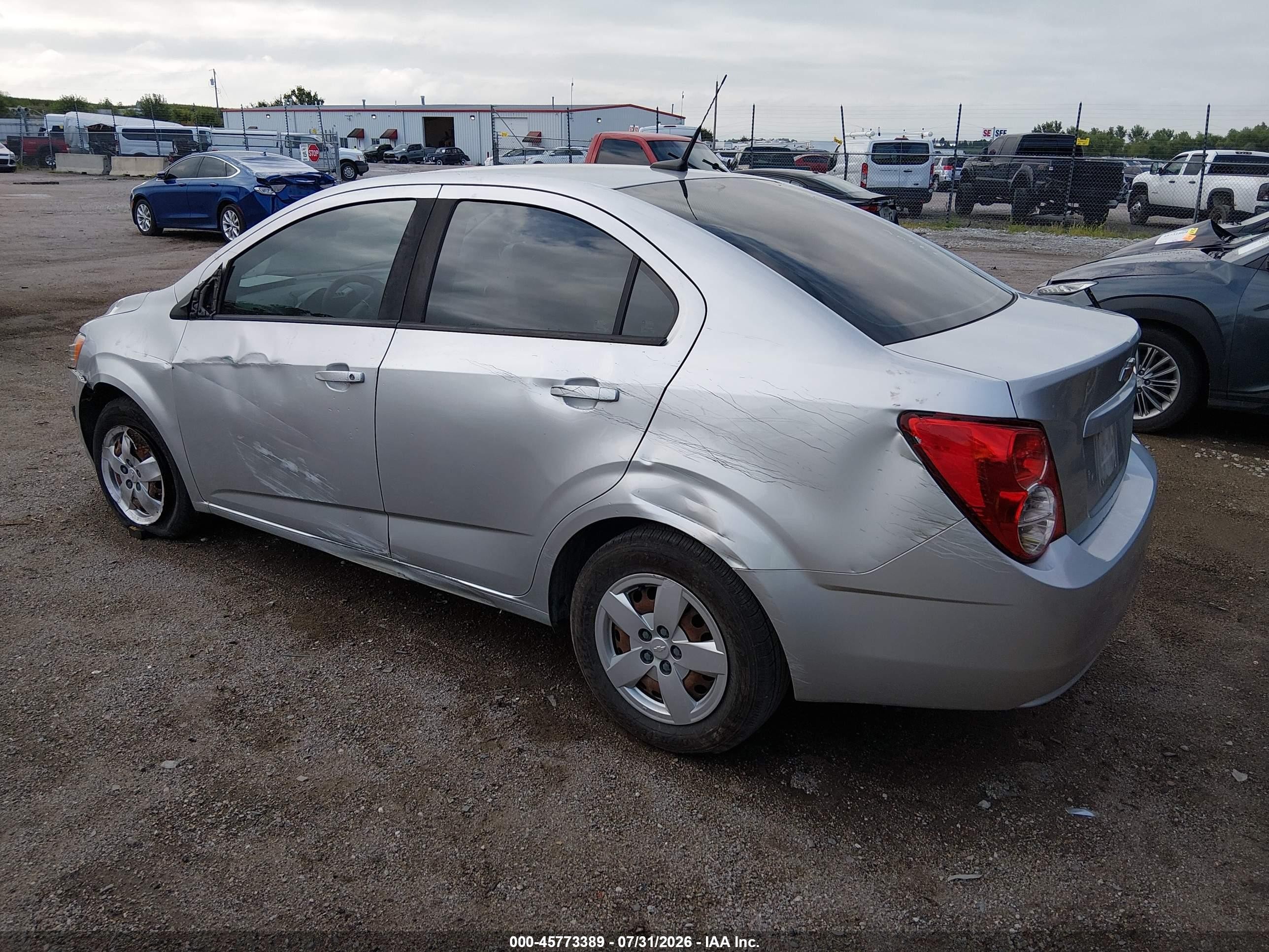 2014 Chevrolet Sonic Ls Auto Silver vin: 1G1JA5SH5E4168369