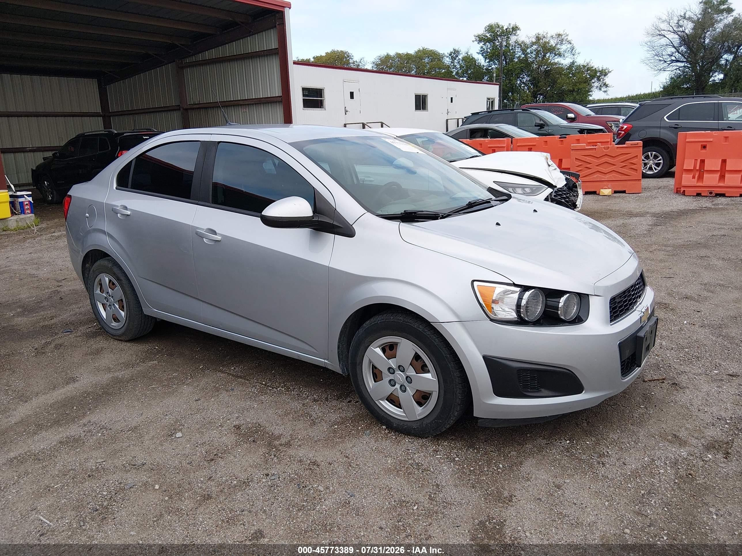 2014 Chevrolet Sonic Ls Auto Silver vin: 1G1JA5SH5E4168369