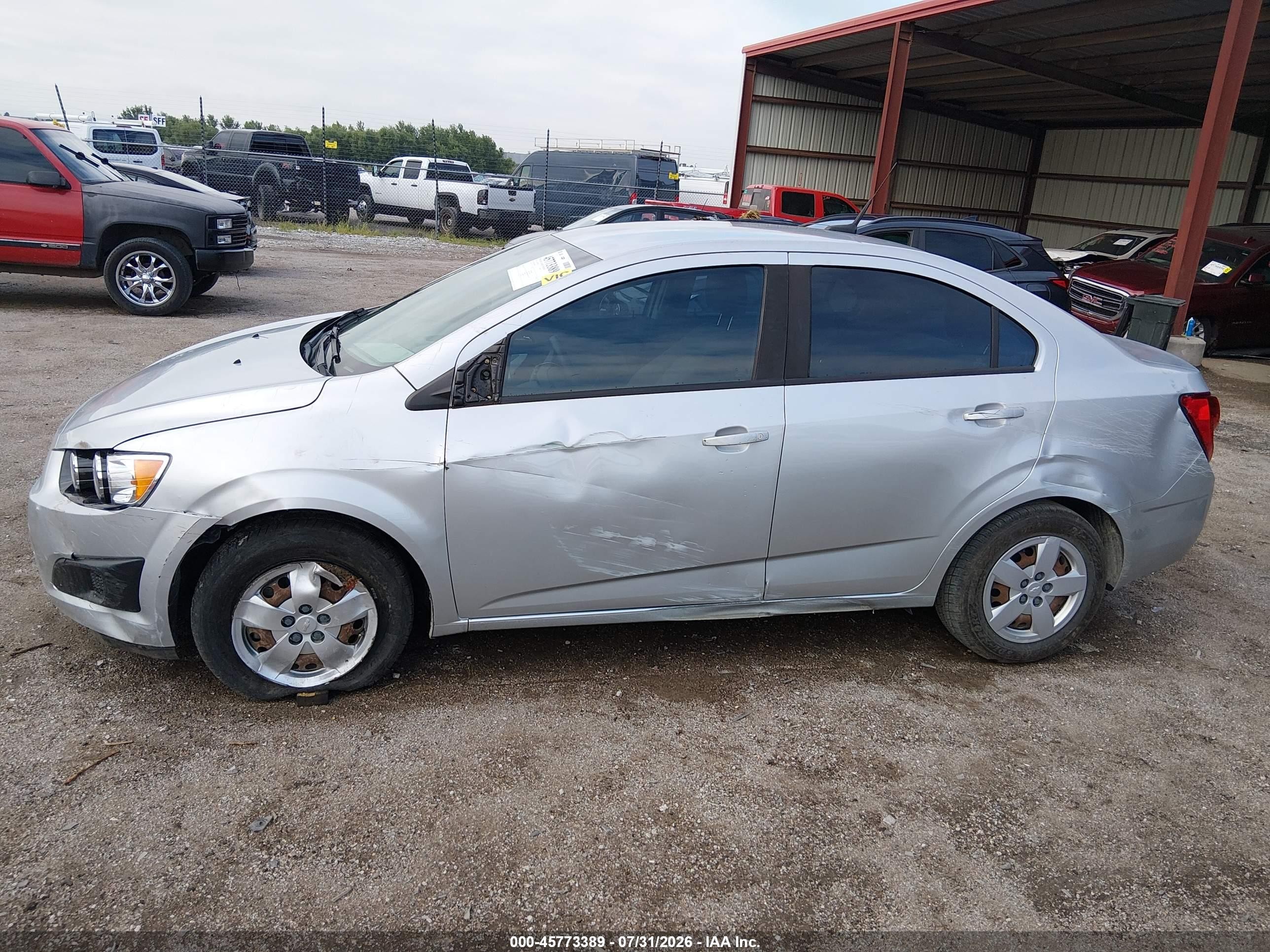 2014 Chevrolet Sonic Ls Auto Silver vin: 1G1JA5SH5E4168369