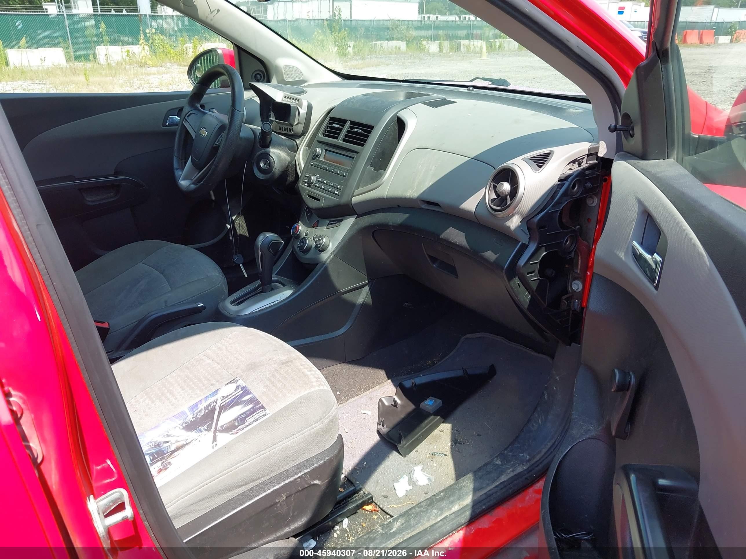2014 Chevrolet Sonic Ls Auto Red vin: 1G1JA5SH5E4234824