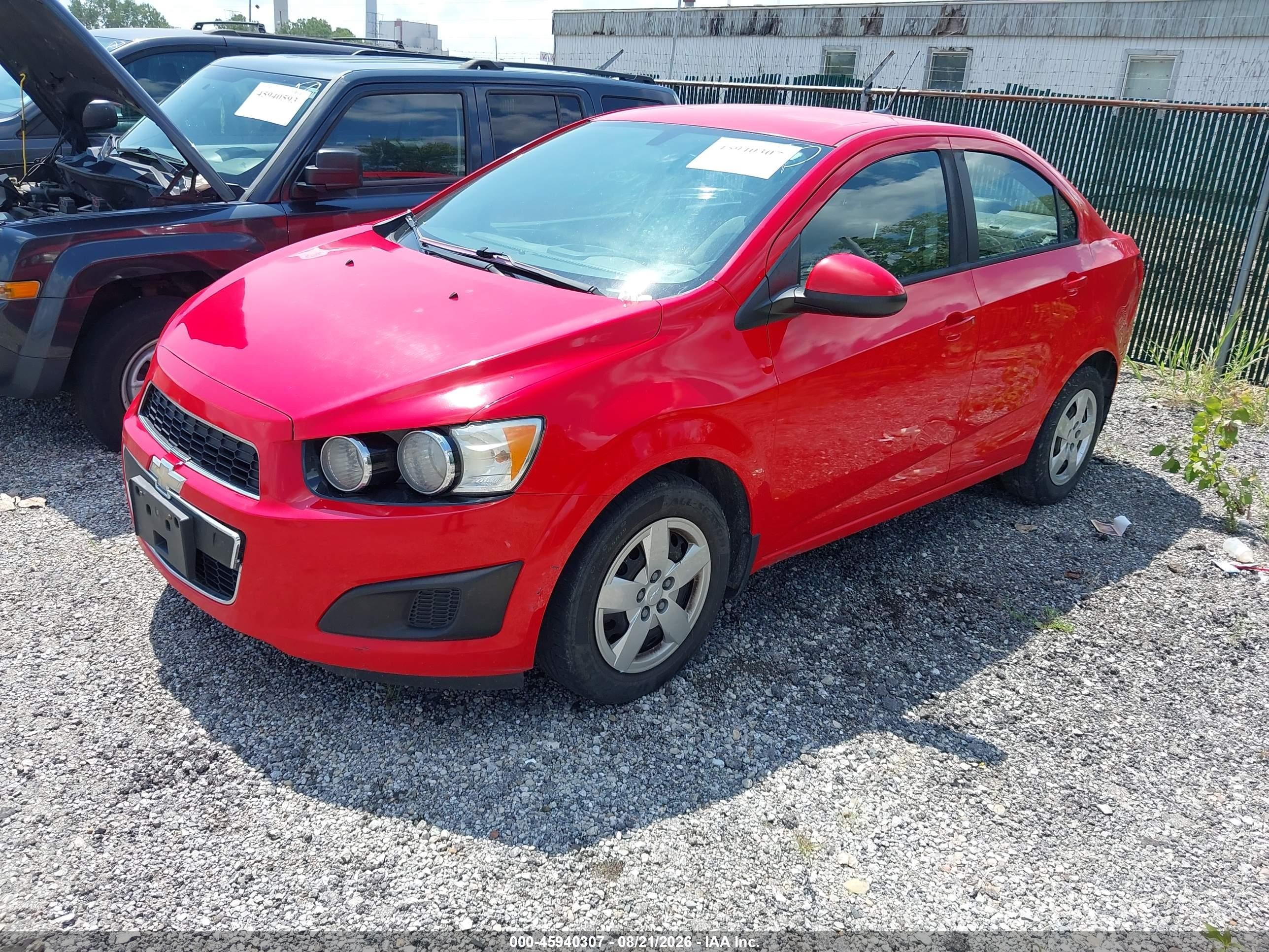 2014 Chevrolet Sonic Ls Auto Red vin: 1G1JA5SH5E4234824