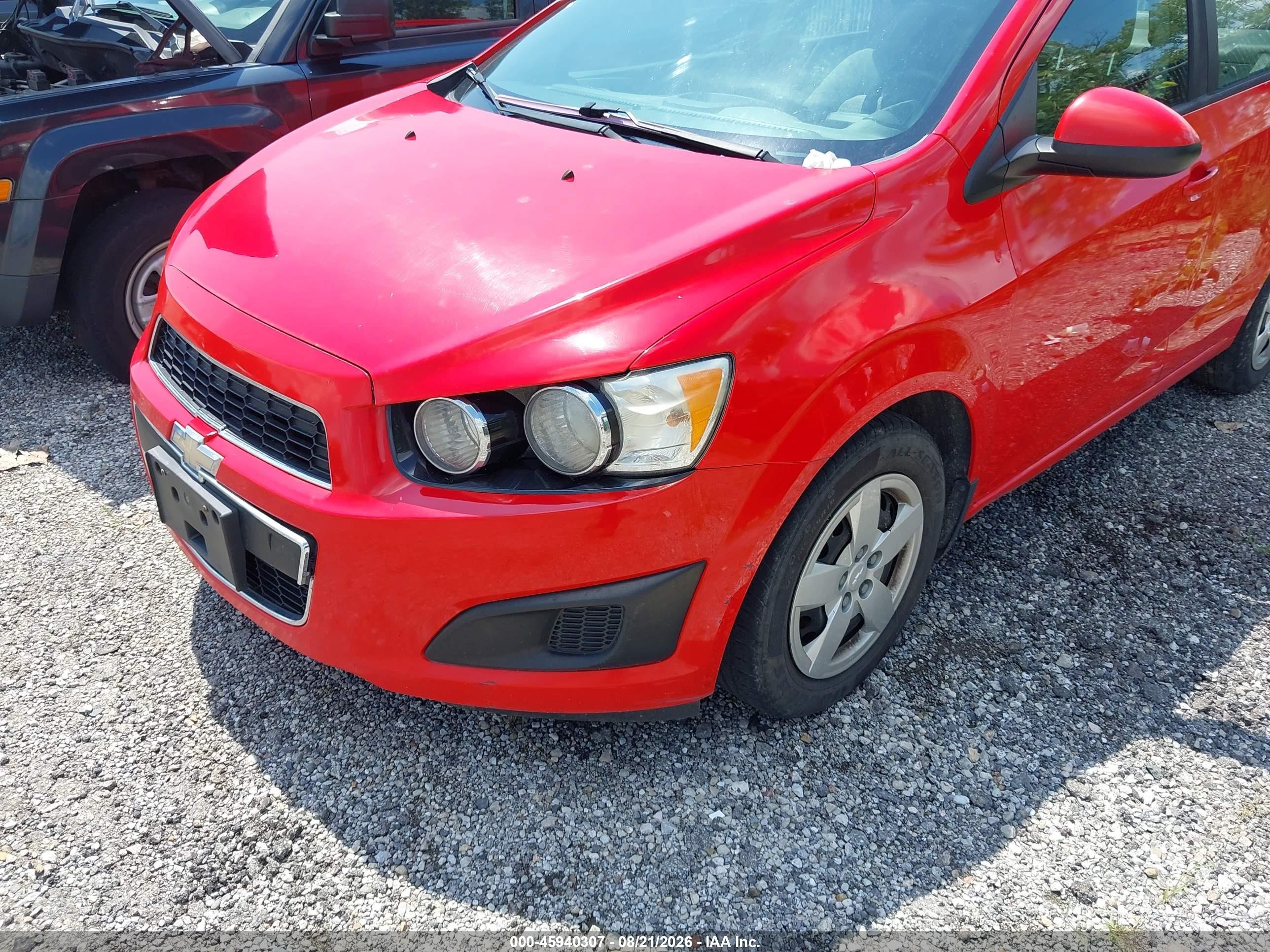 2014 Chevrolet Sonic Ls Auto Red vin: 1G1JA5SH5E4234824