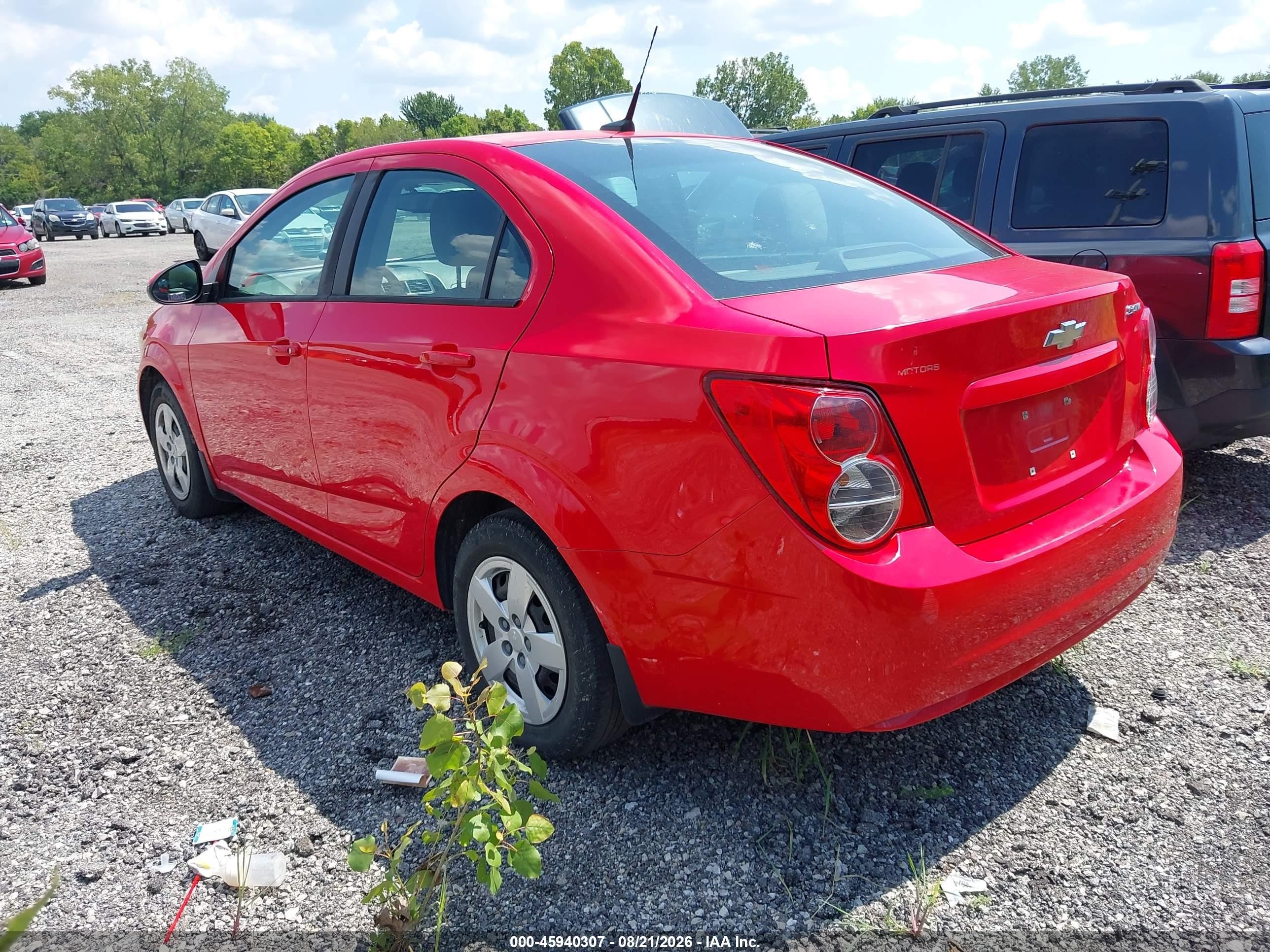 2014 Chevrolet Sonic Ls Auto Red vin: 1G1JA5SH5E4234824