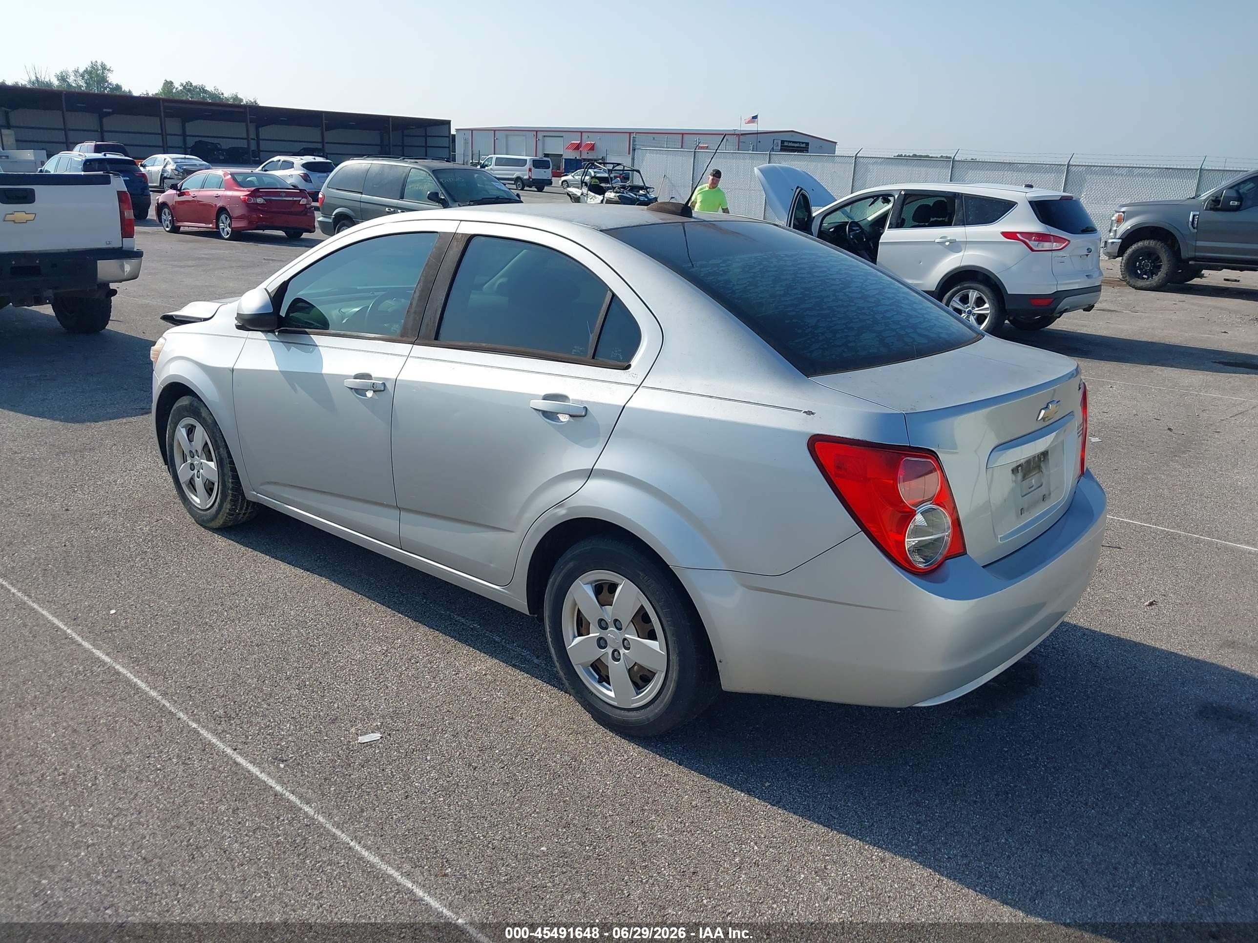 2015 Chevrolet Sonic Ls Auto Silver vin: 1G1JA5SH5F4178790