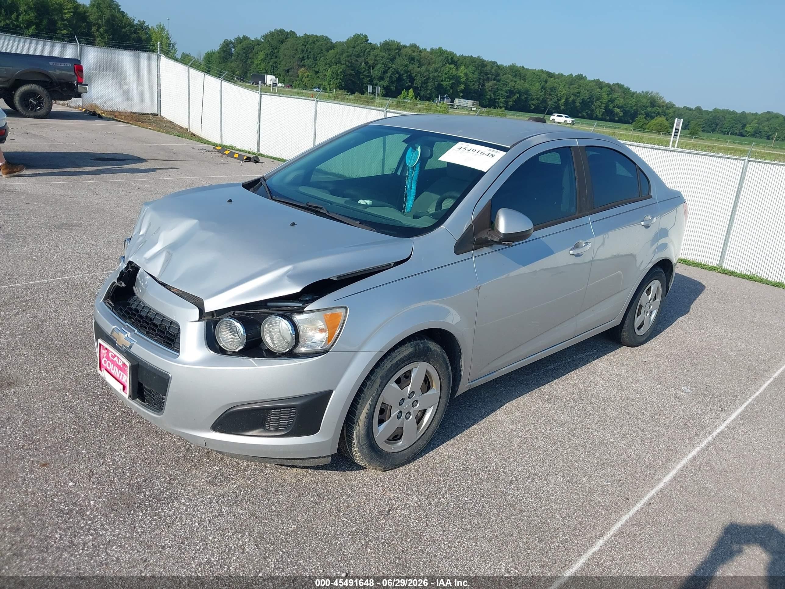 2015 Chevrolet Sonic Ls Auto Silver vin: 1G1JA5SH5F4178790