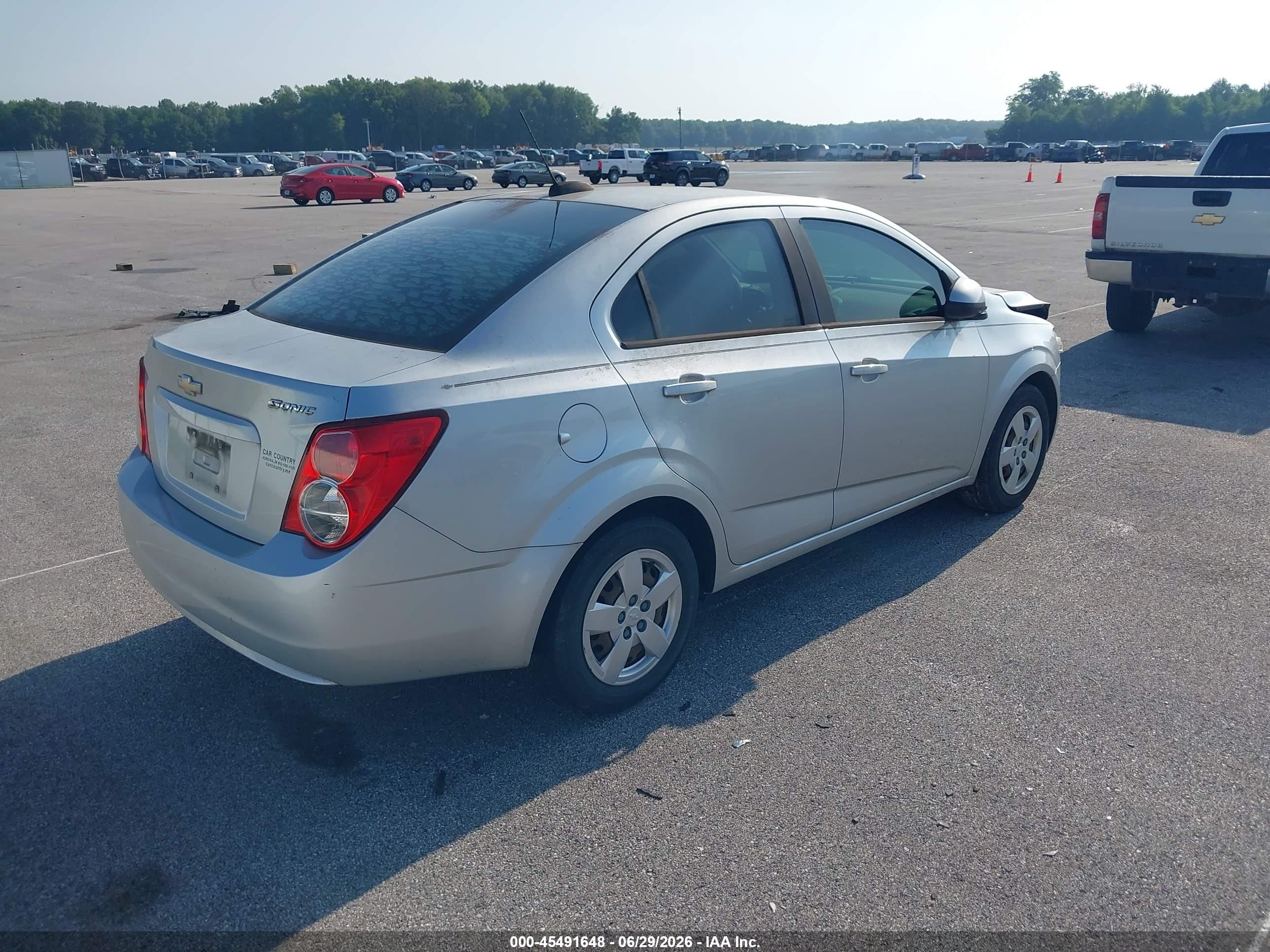 2015 Chevrolet Sonic Ls Auto Silver vin: 1G1JA5SH5F4178790