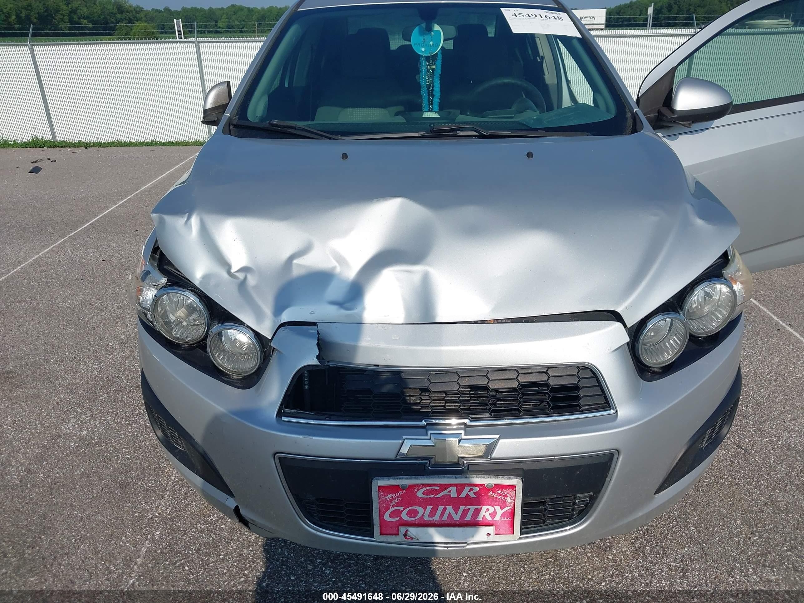 2015 Chevrolet Sonic Ls Auto Silver vin: 1G1JA5SH5F4178790