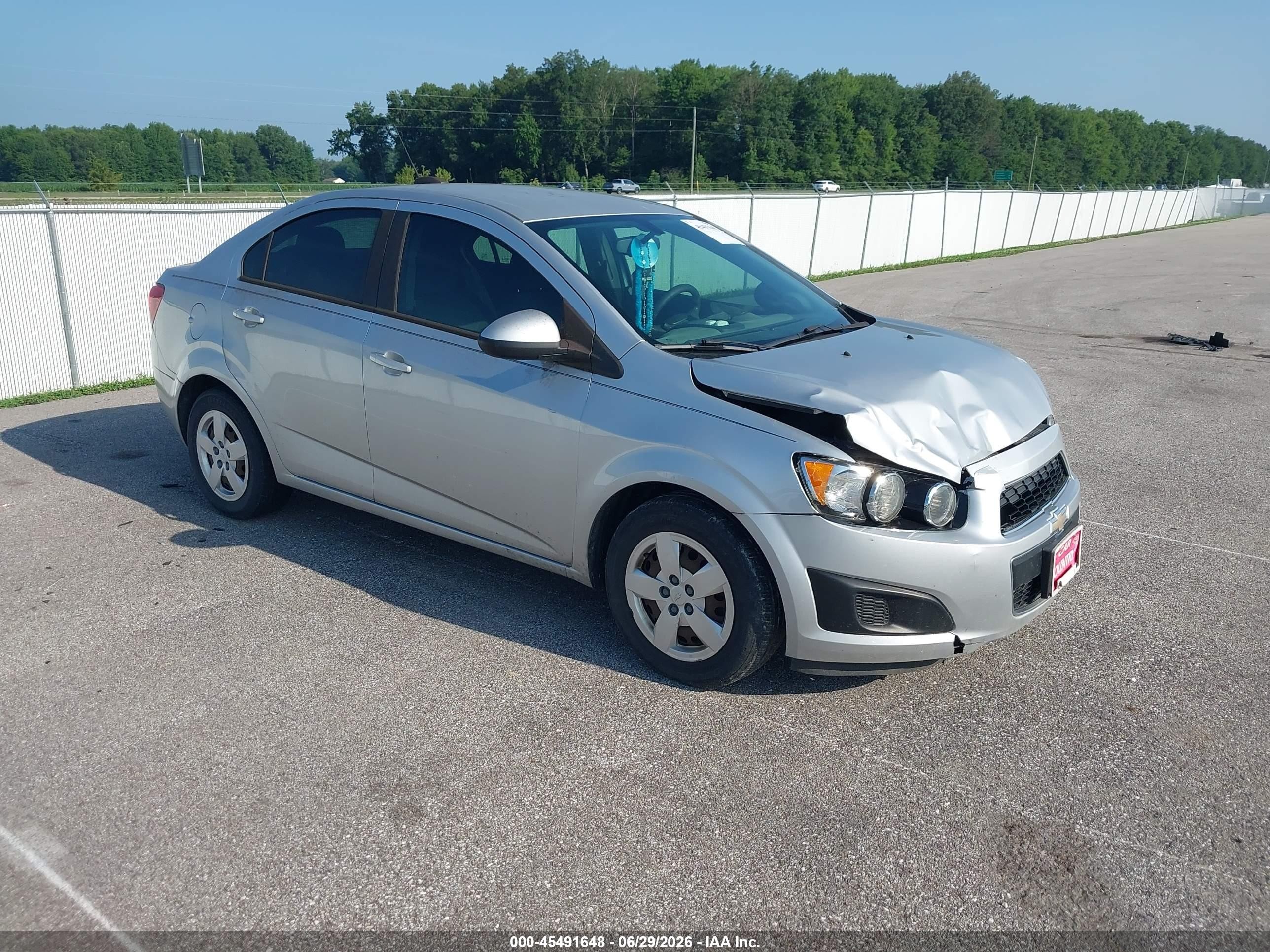 2015 Chevrolet Sonic Ls Auto Silver vin: 1G1JA5SH5F4178790