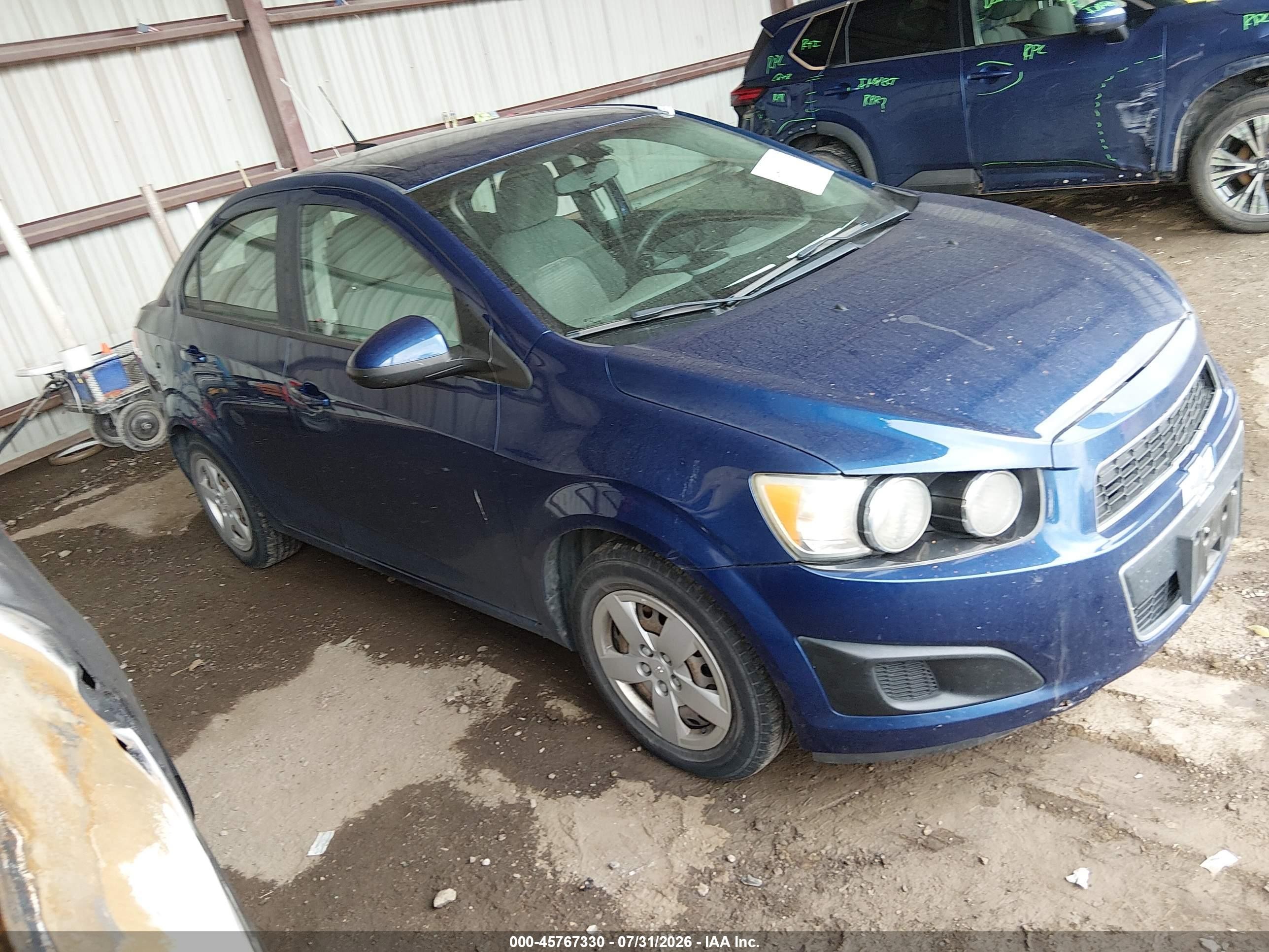 2014 Chevrolet Sonic Ls Auto Blue vin: 1G1JA5SH6E4114773