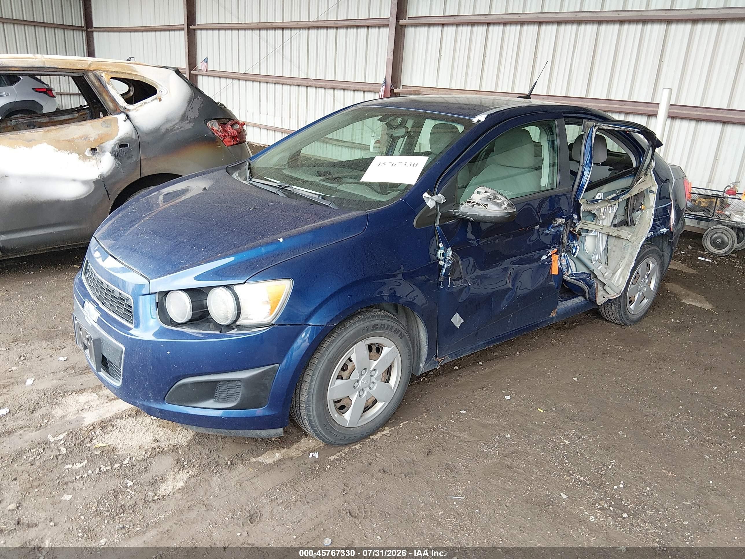 2014 Chevrolet Sonic Ls Auto Blue vin: 1G1JA5SH6E4114773