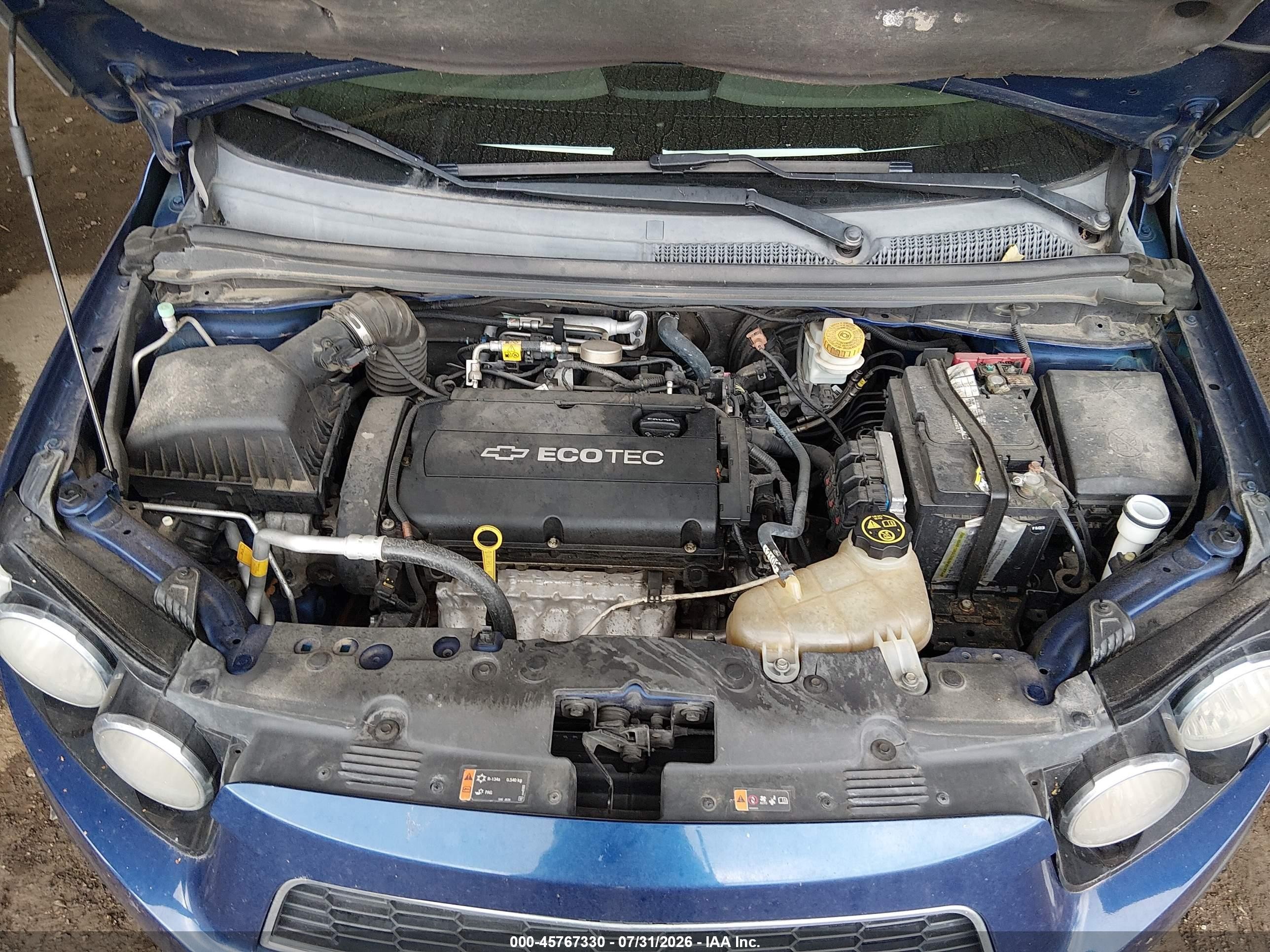 2014 Chevrolet Sonic Ls Auto Blue vin: 1G1JA5SH6E4114773